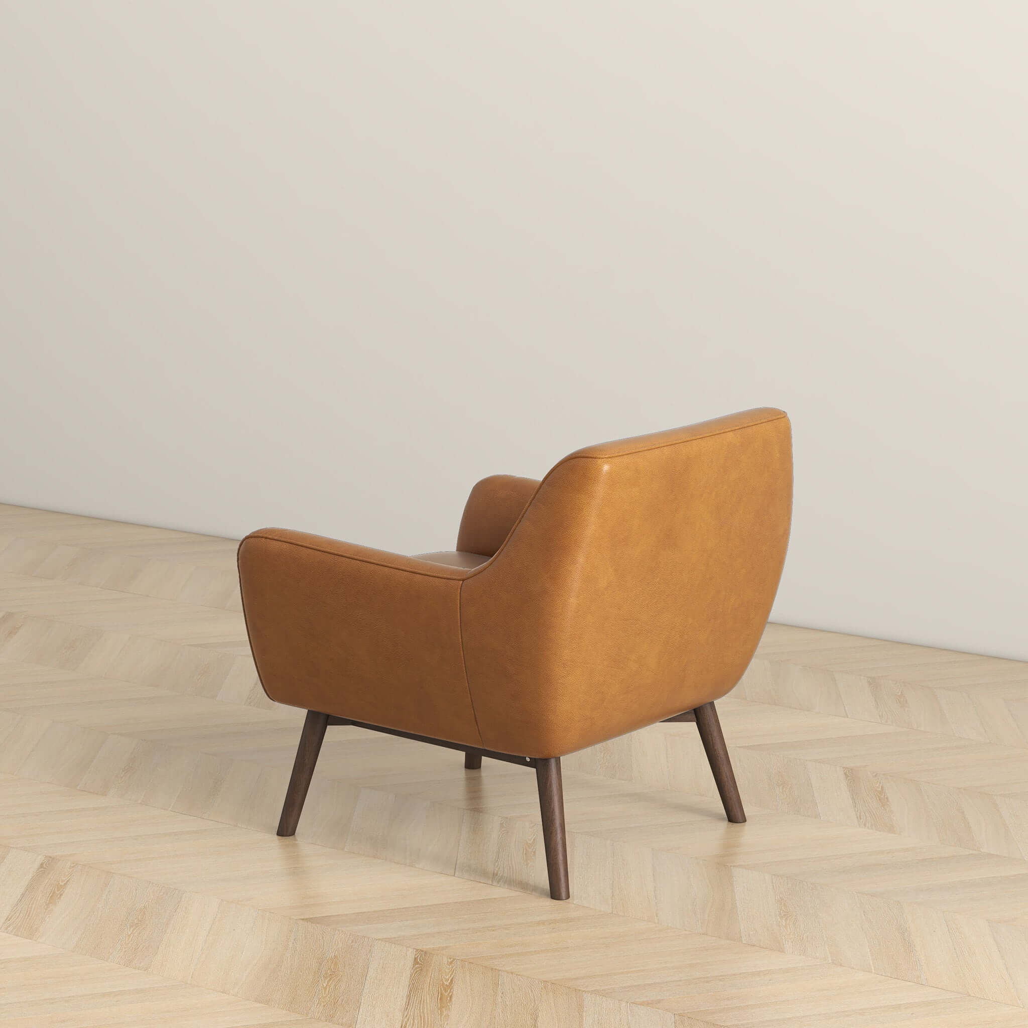 Palen Tan Leather Lounge Chair - New York Modern Furniture