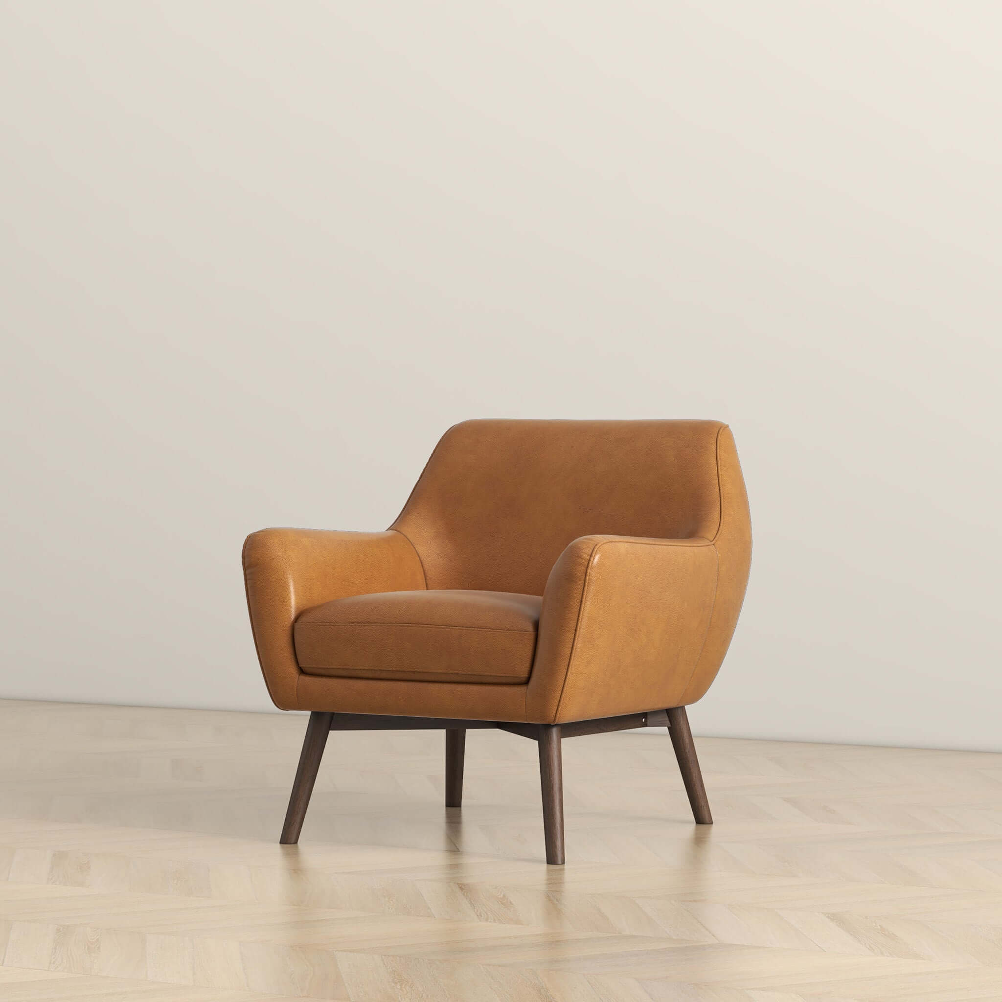 Palen Tan Leather Lounge Chair - New York Modern Furniture