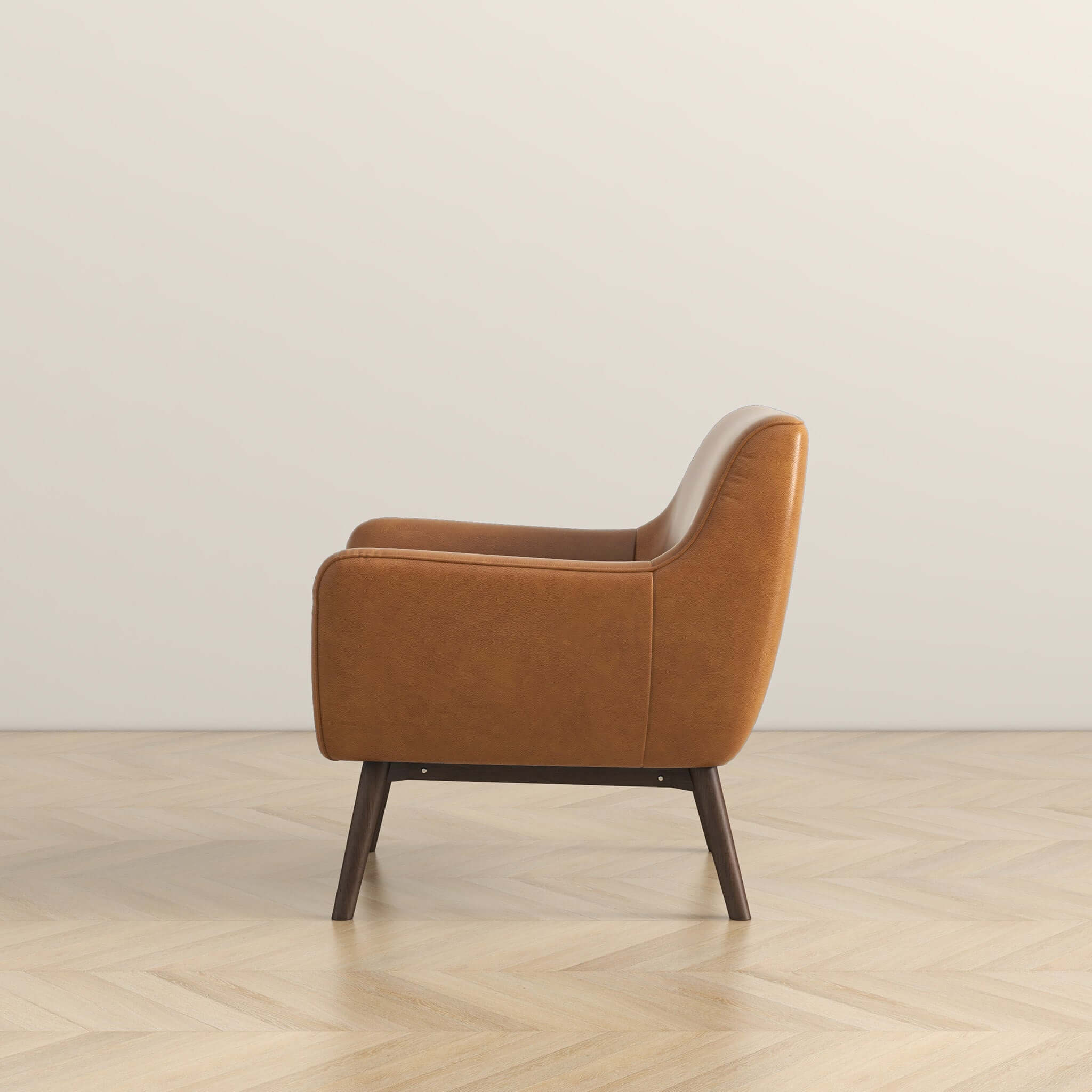 Palen Tan Leather Lounge Chair - New York Modern Furniture