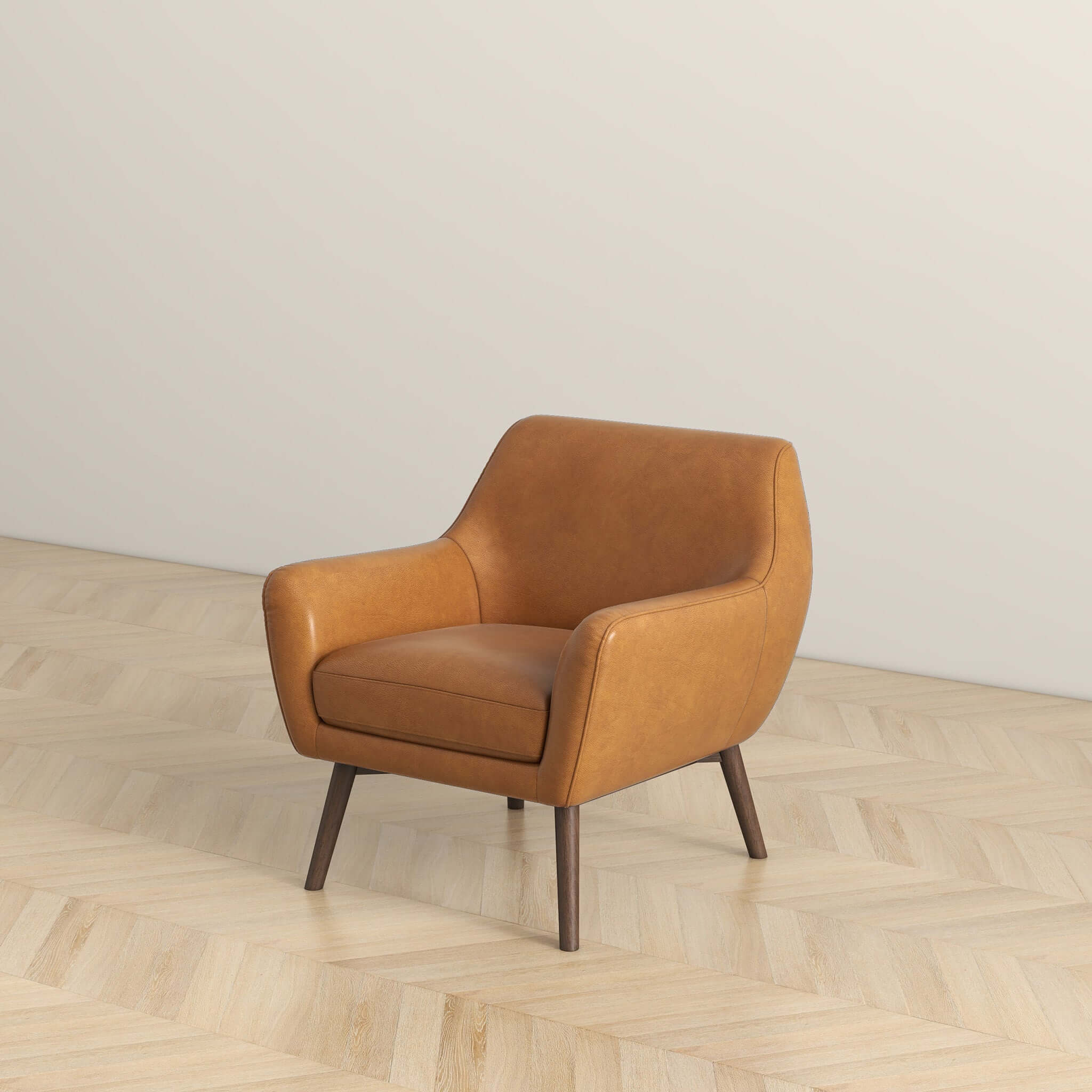 Palen Tan Leather Lounge Chair - New York Modern Furniture