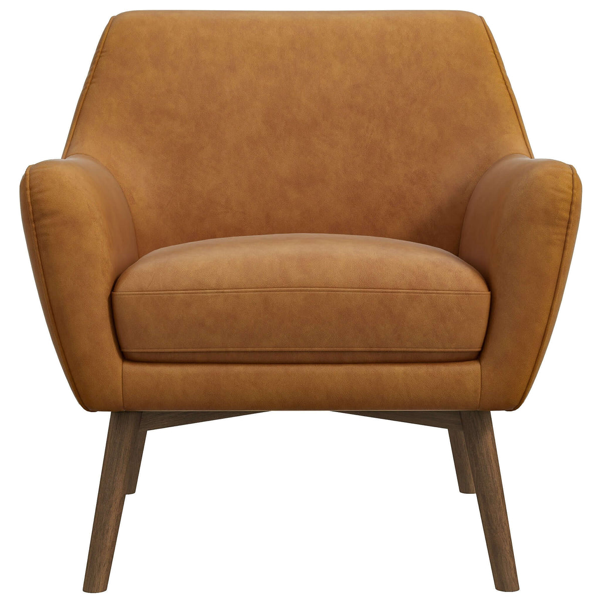Palen Tan Leather Lounge Chair - New York Modern Furniture