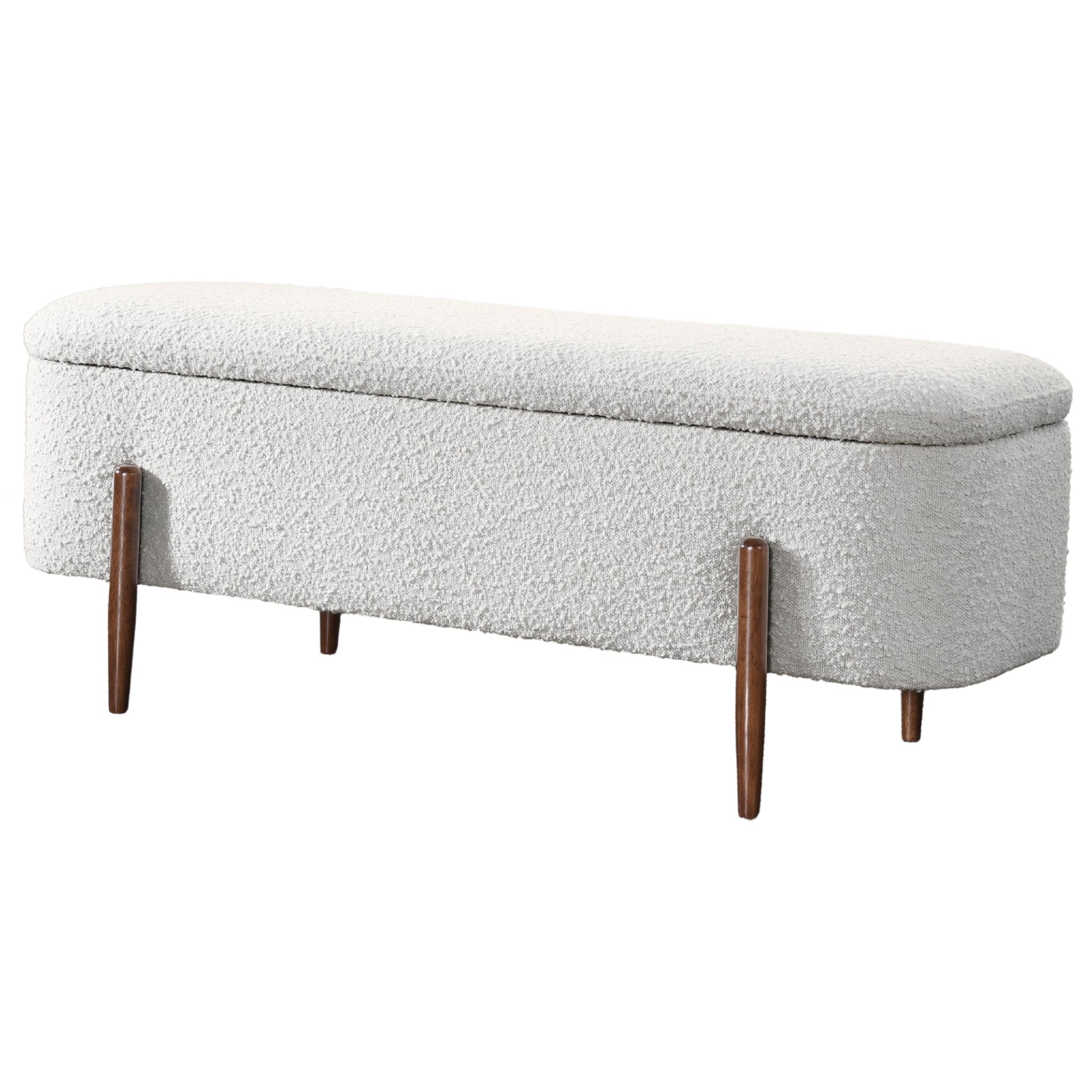 Petra Boucle Storage Bench - New York Modern Furniture