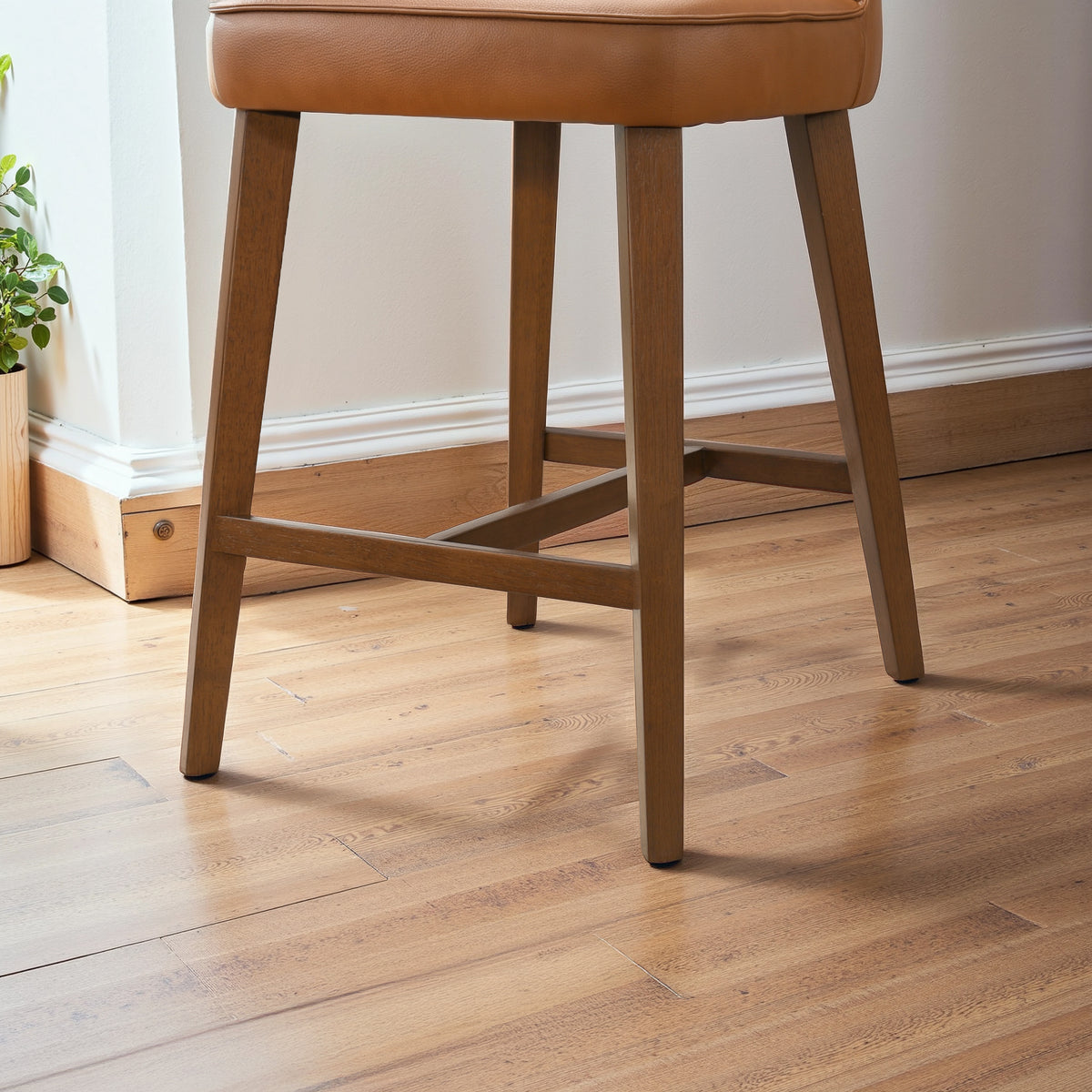 Quincy Vegan Leather Counter Stool - New York Modern