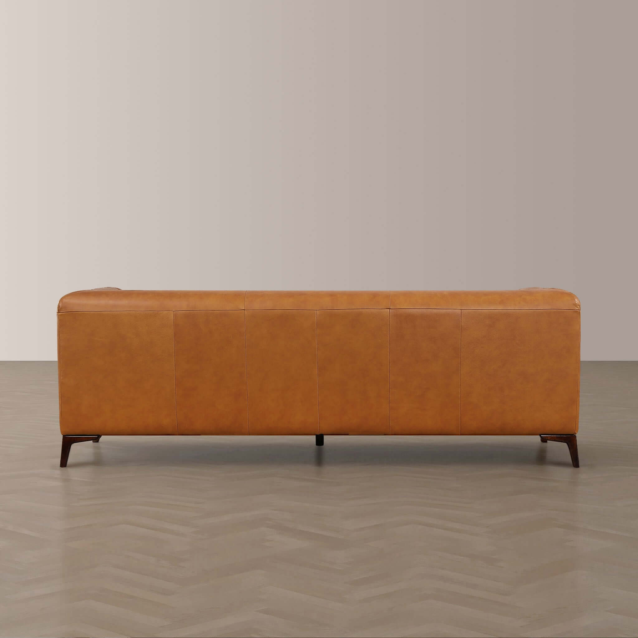 Sterling Mid-Century Modern Genuine Leather Chesterfield Sofa - New York Modern Furniture