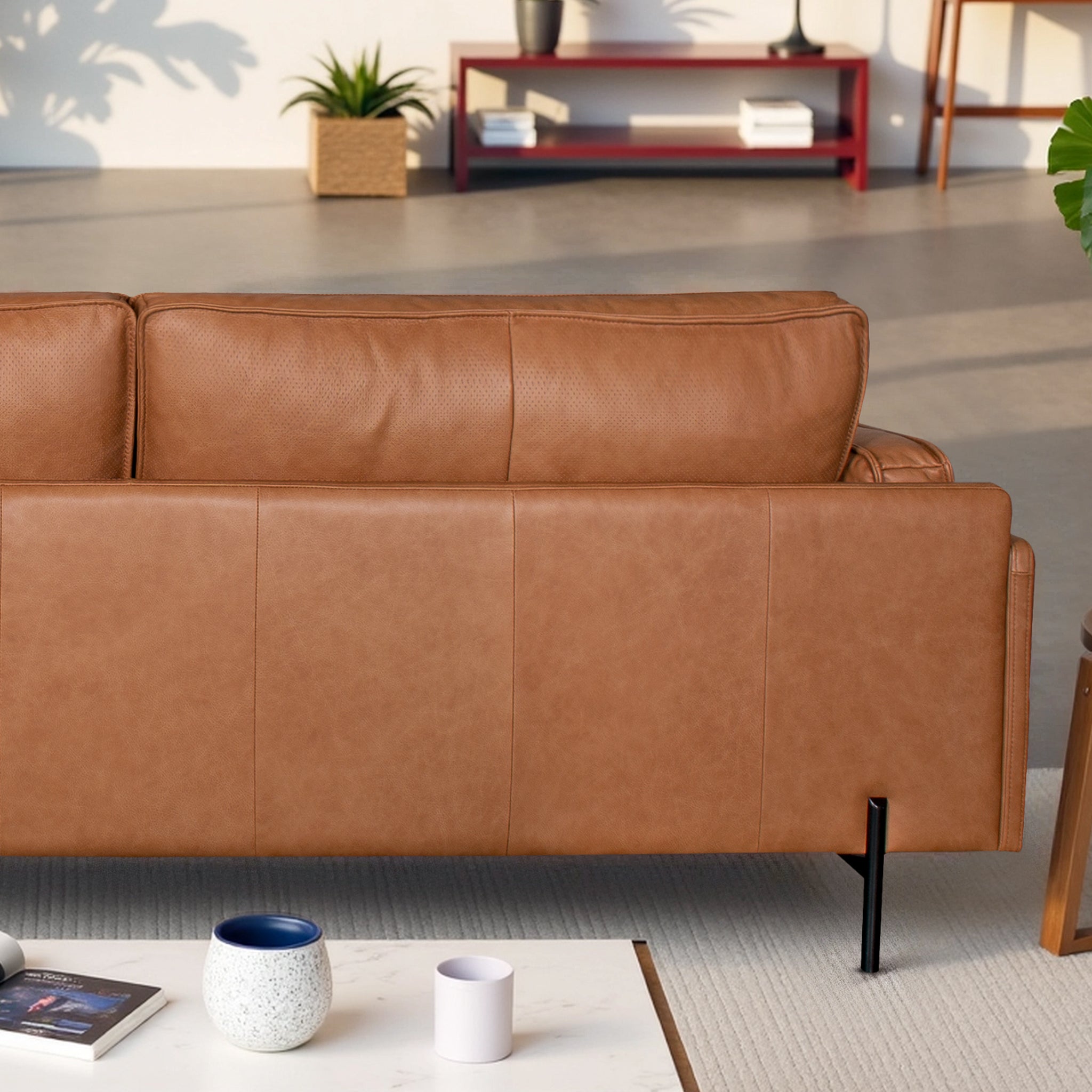 Visalia Modern Leather Sofa with Sustainable Materials - New York Modern Furniture