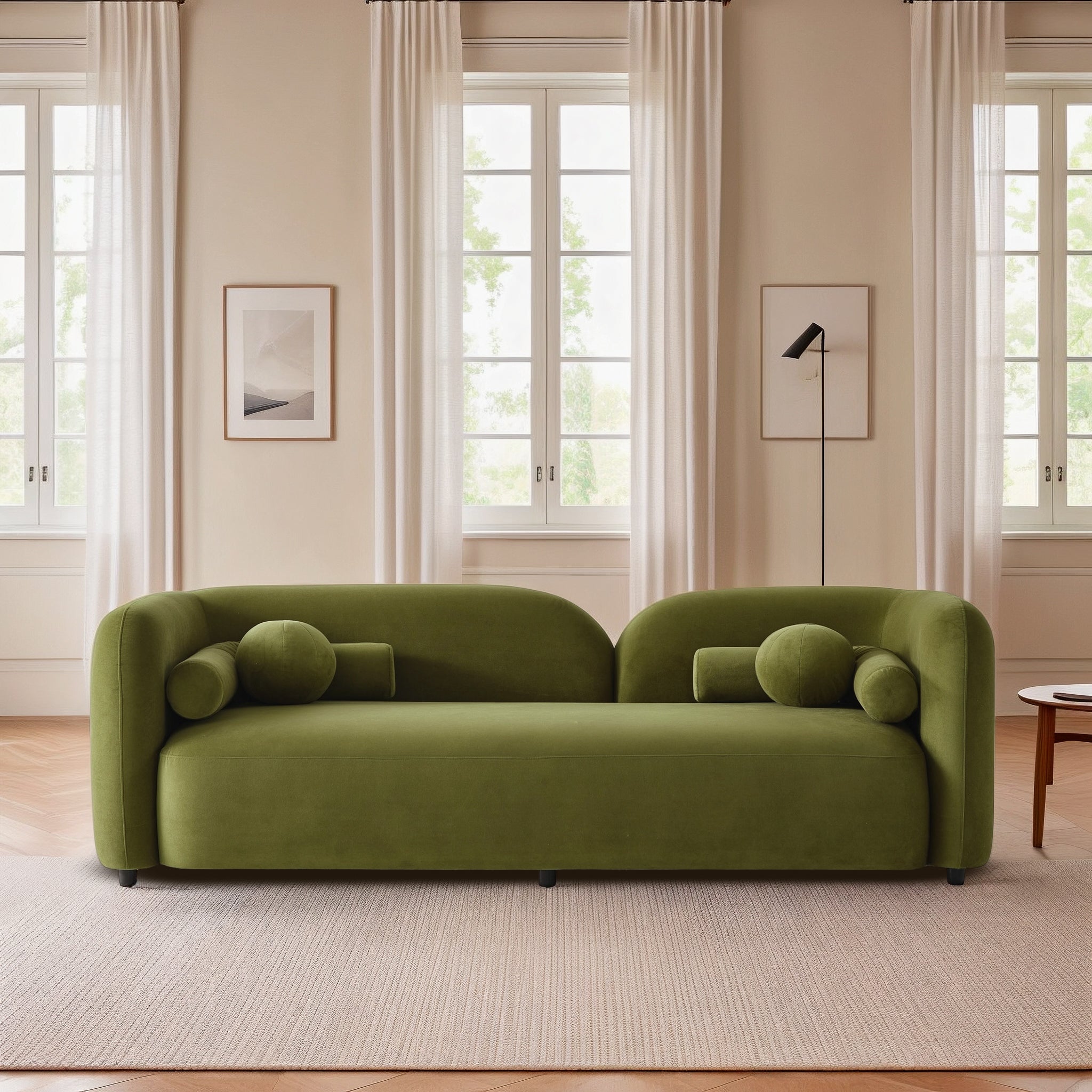 Bacio 3-Seater Modern Velvet Sofa - New York Modern Furniture