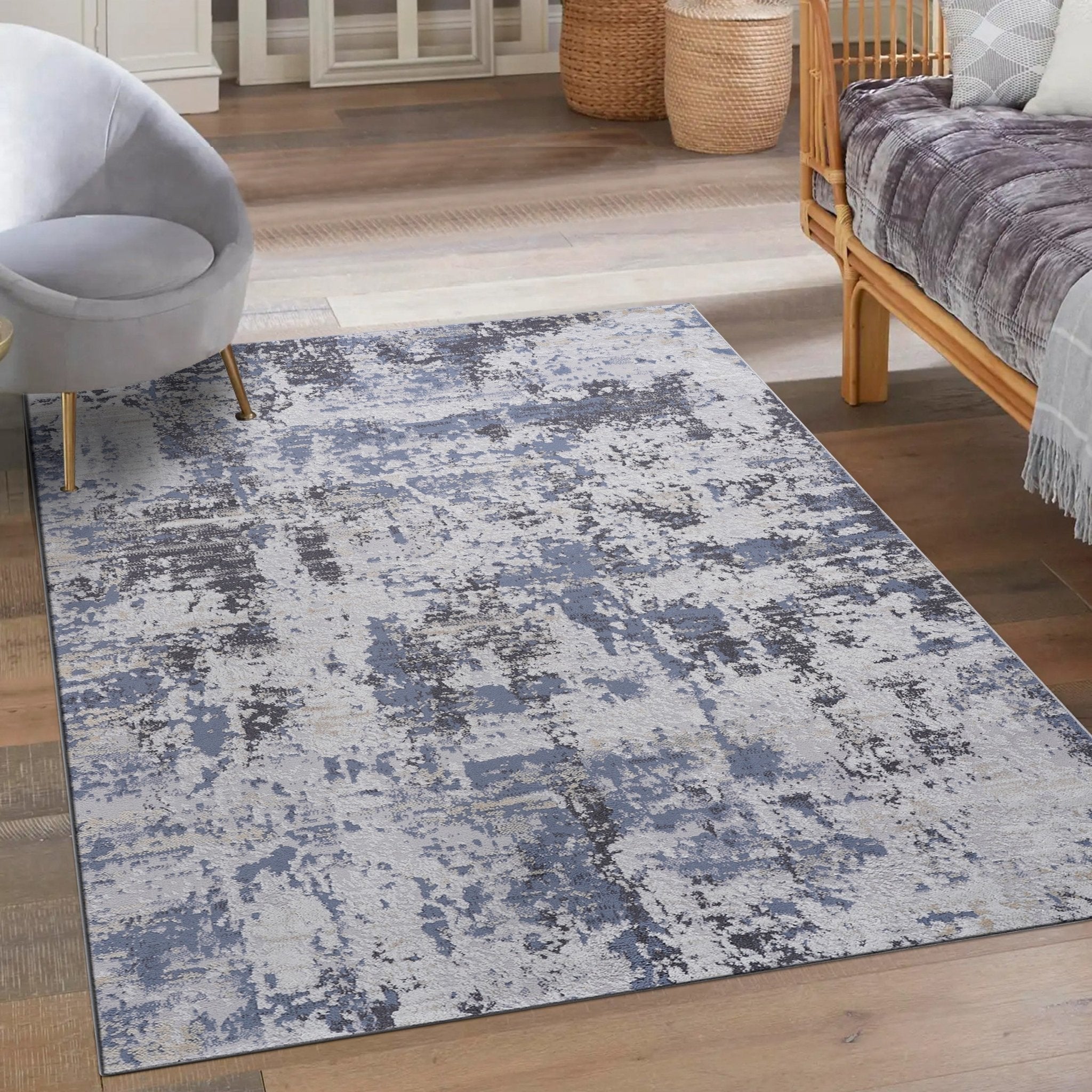 Payas Grey Denim Rug Size 5'3'' x 7'6"