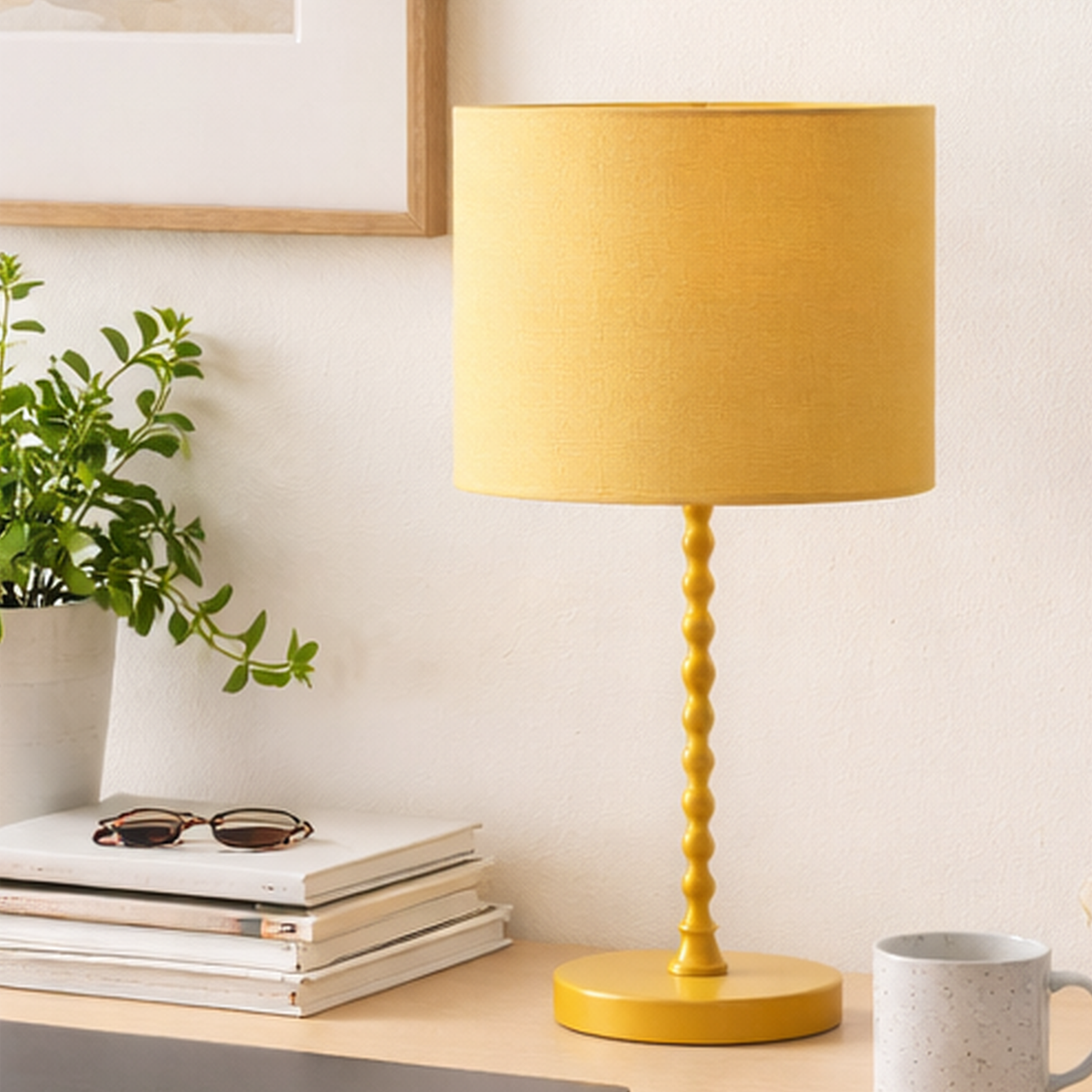 Torch Ochre Gold Painted Table Lamp