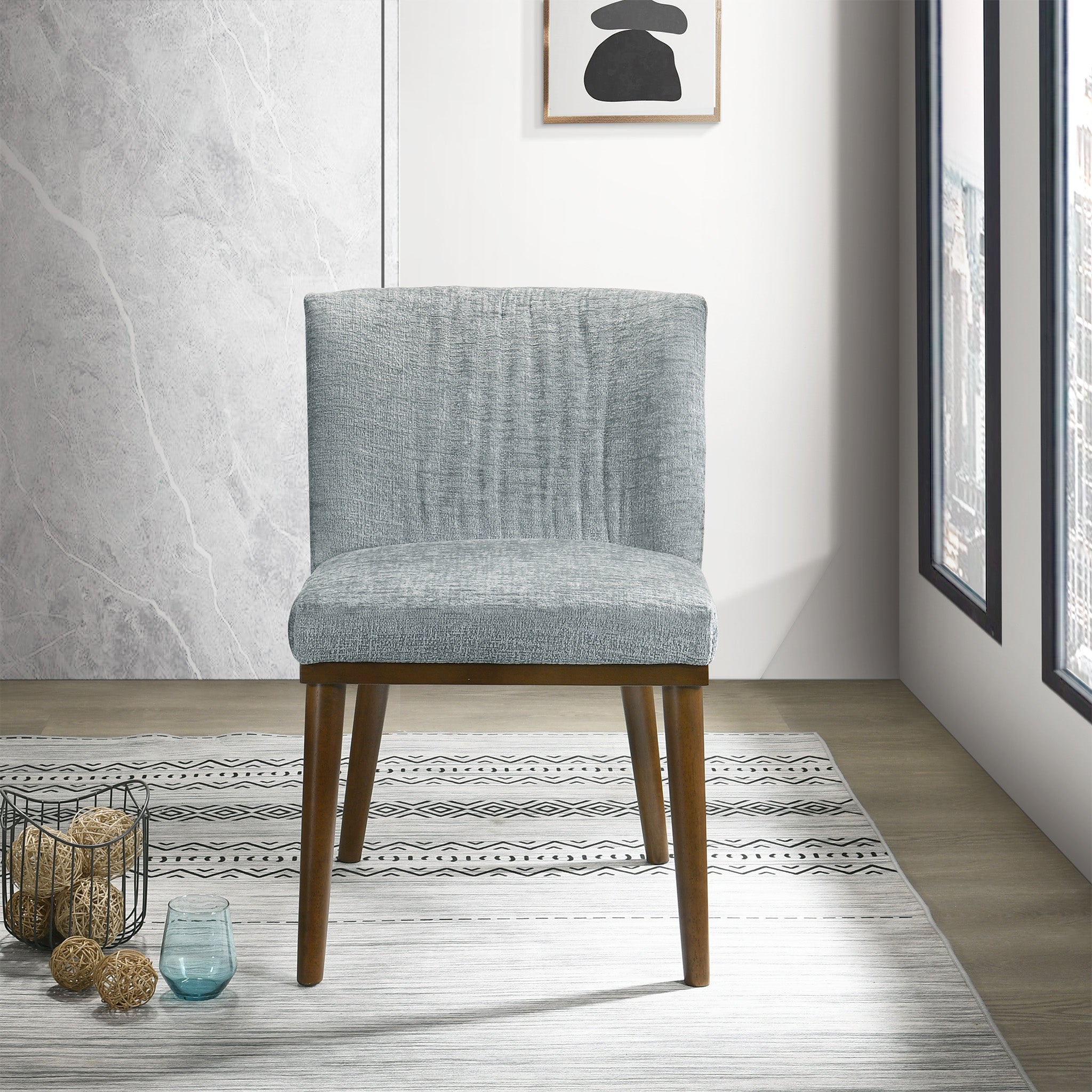 Dalby Grey Fabric Dining Chair Set of 2