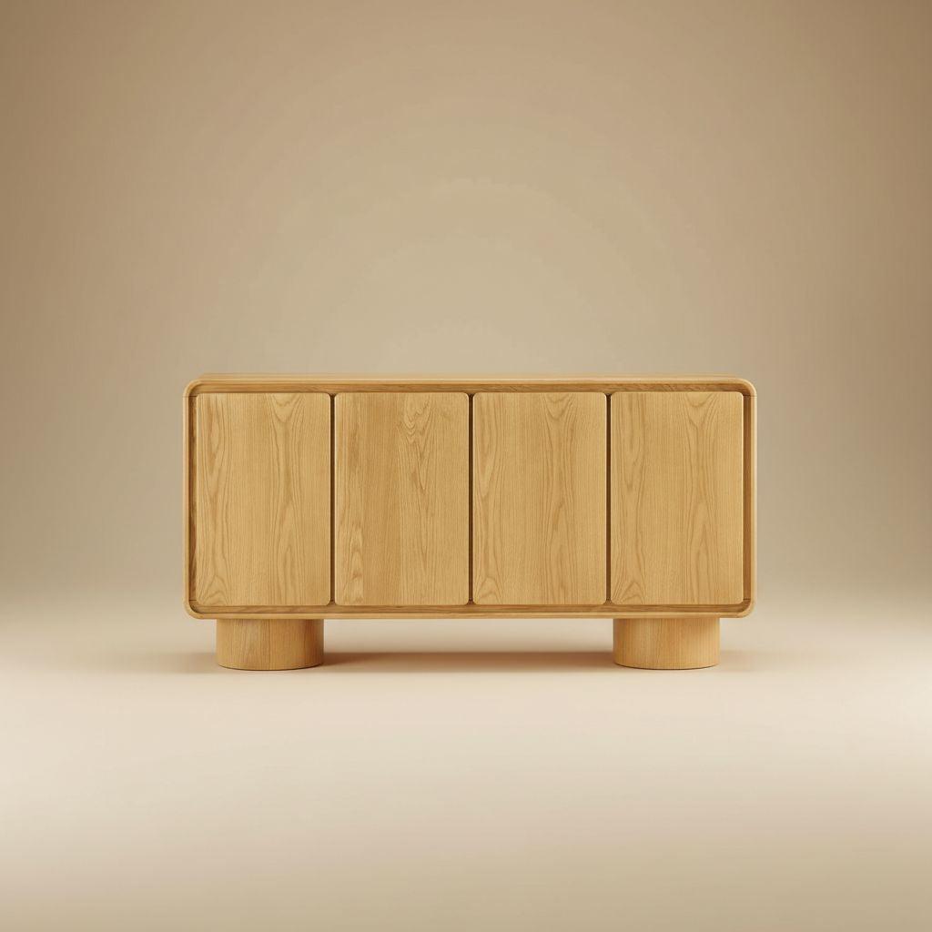 Lumo 4-Door Curved Wood Accent Cabinet by Modway