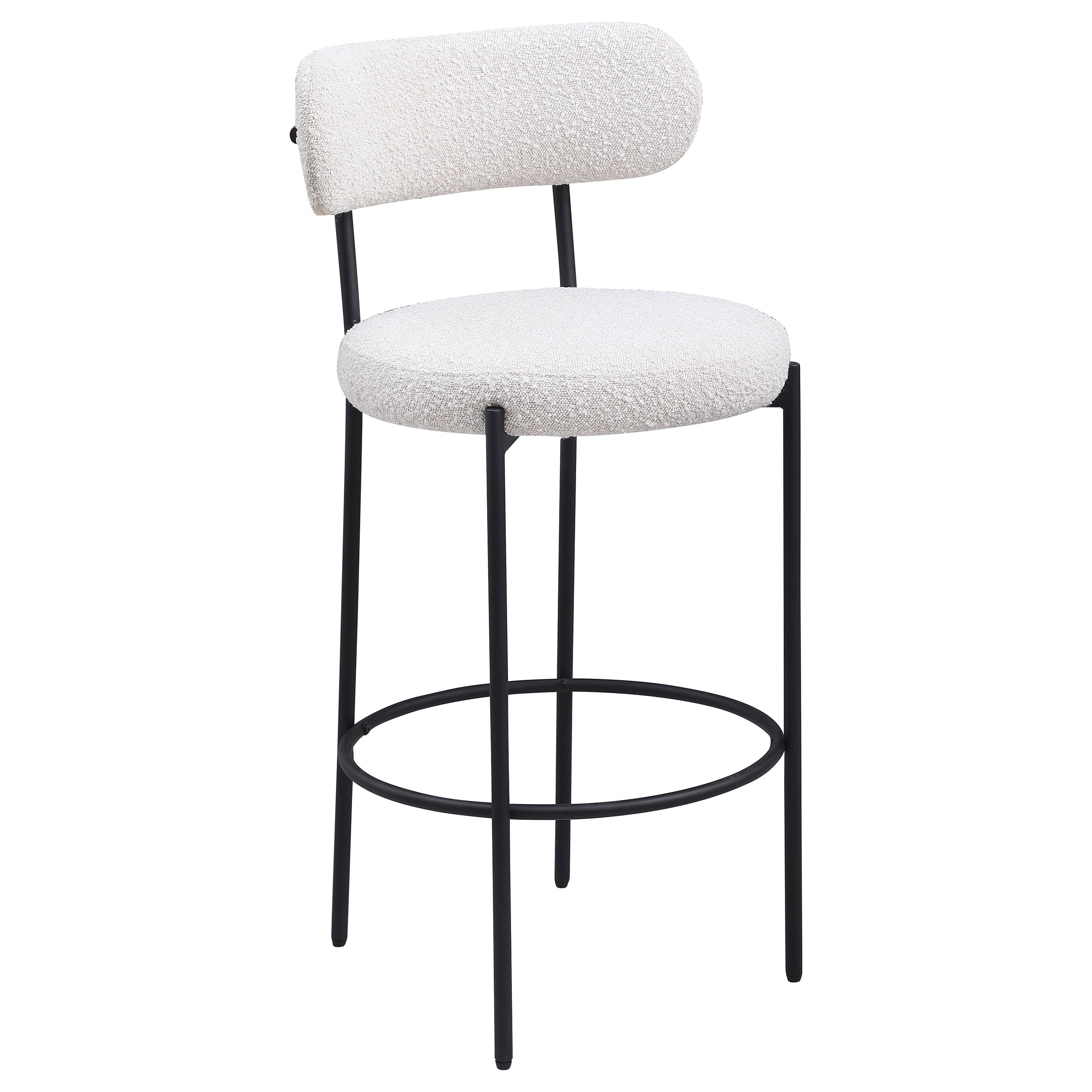 Viola Cream Boucle Upholstered Bar Chair (Set of 2)