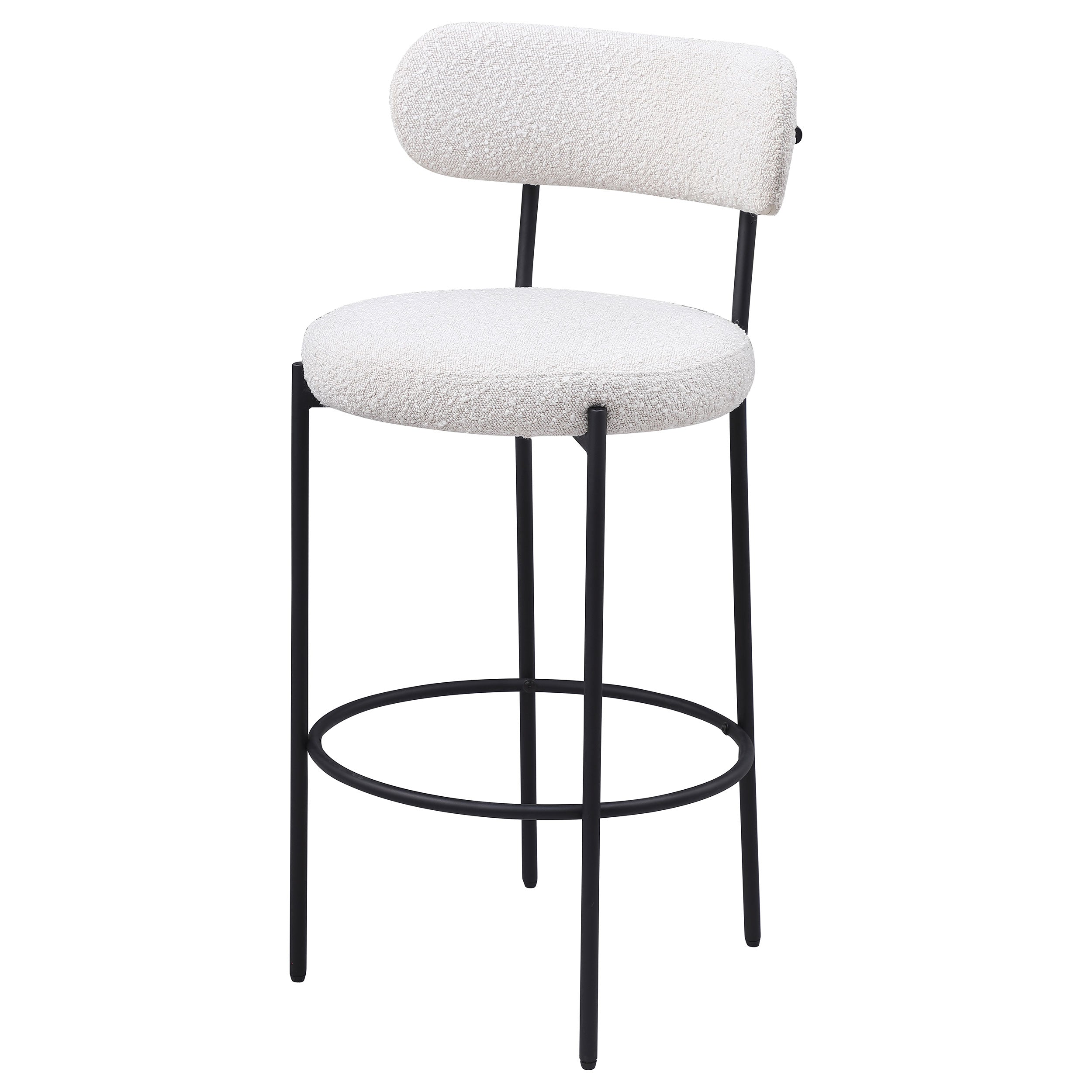 Viola Cream Boucle Upholstered Bar Chair (Set of 2)