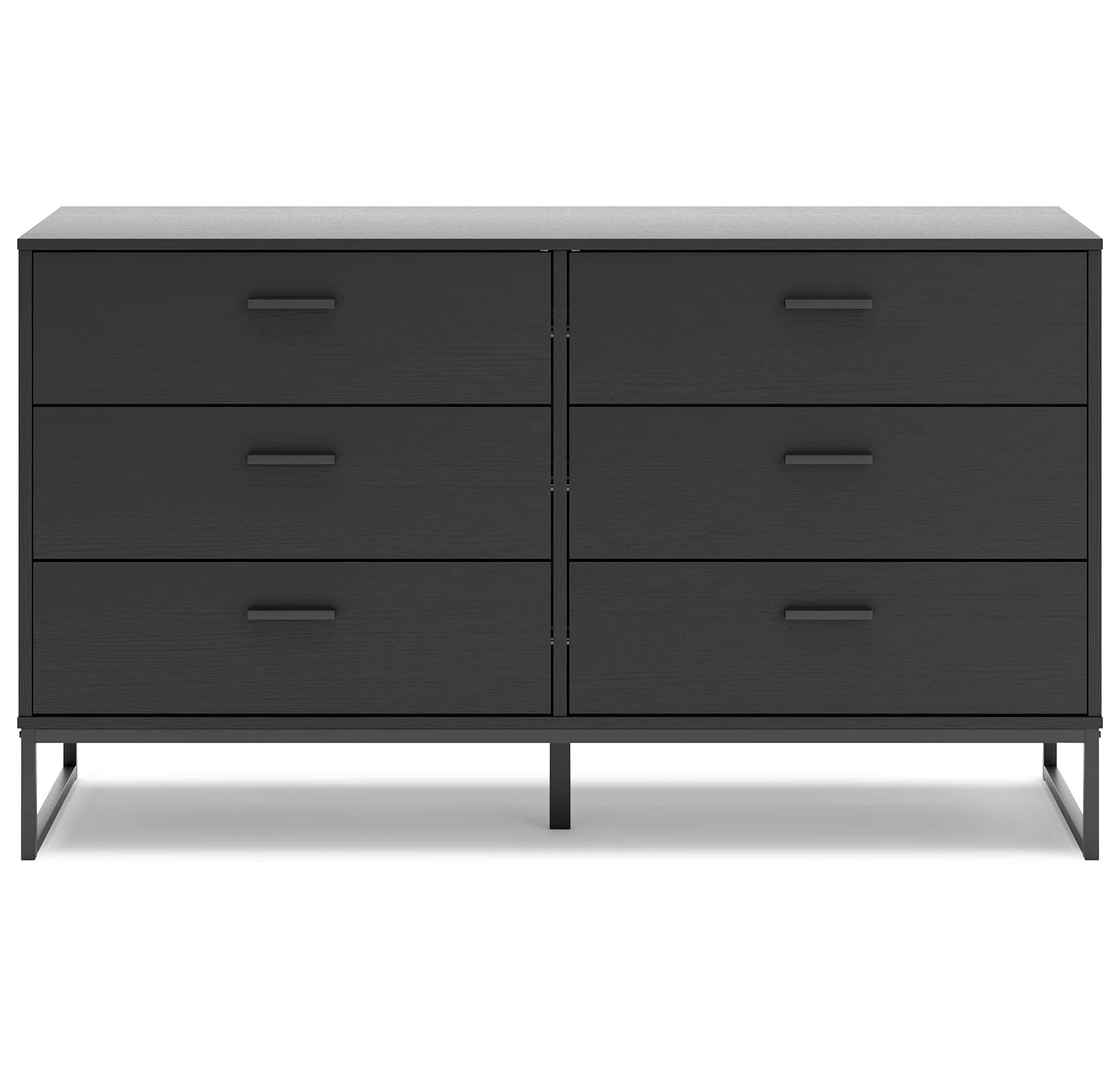 Socalle Black 6 Drawer Dresser