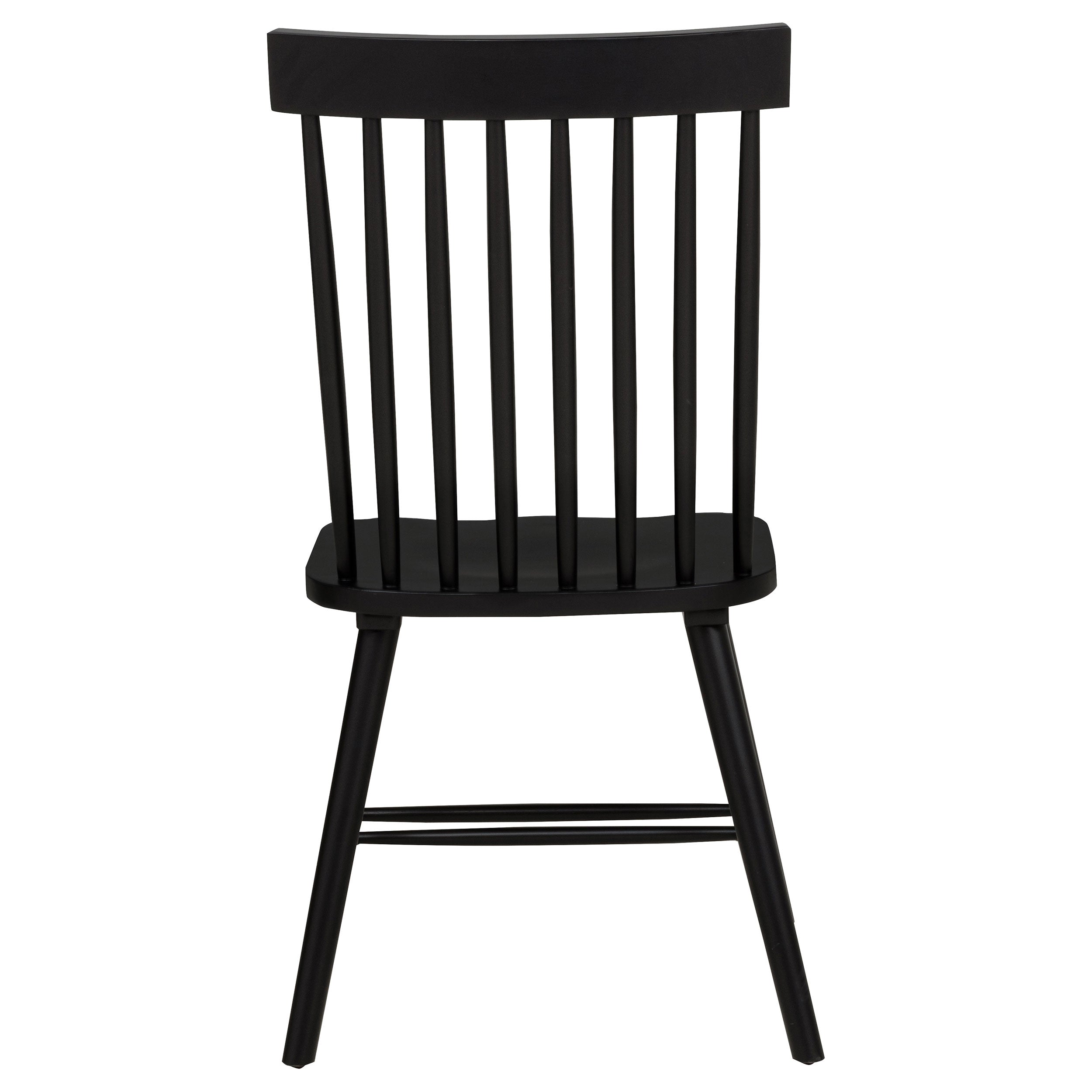 Andrews Windsor Spindle Back Black Dining Side Chair - Set of 2