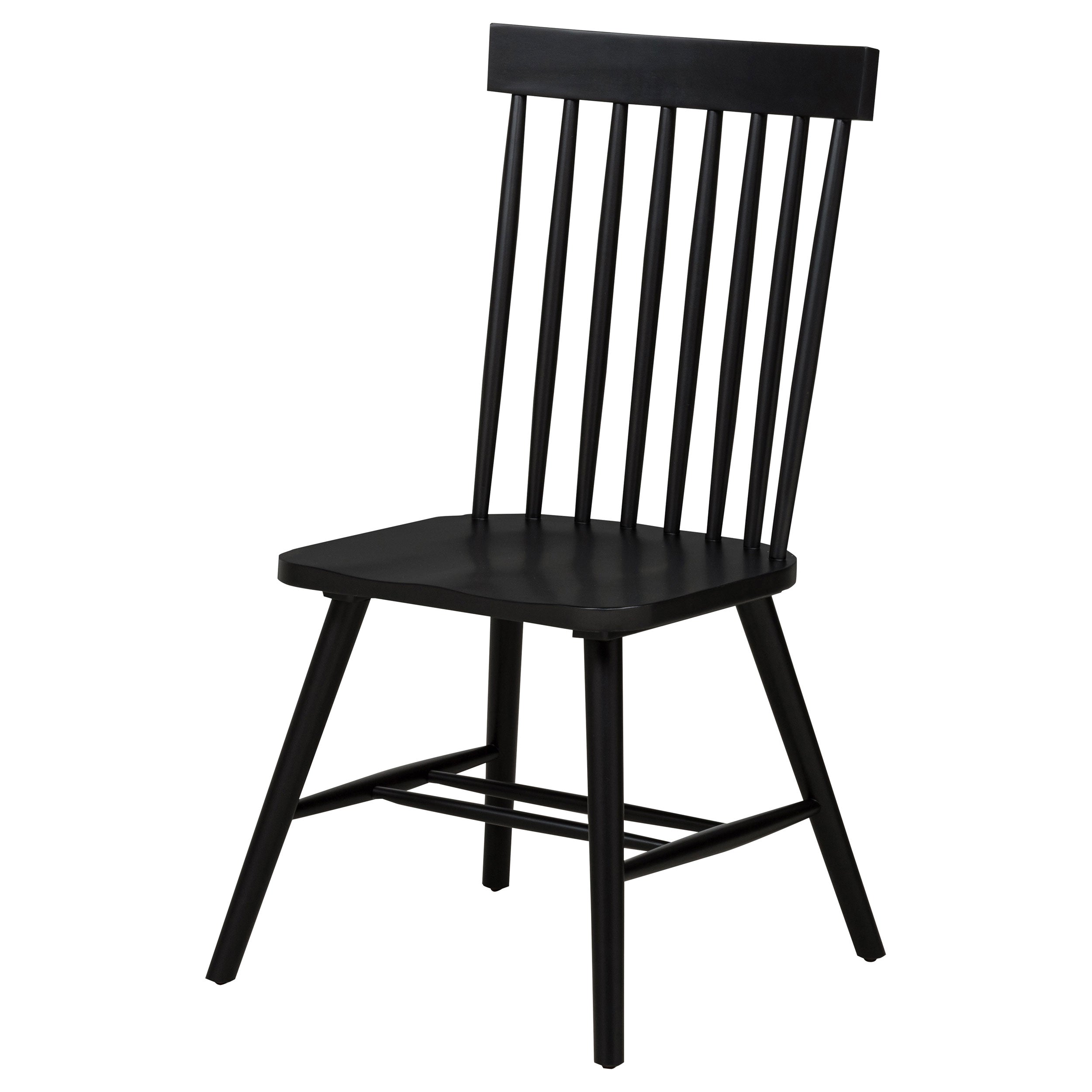 Andrews Windsor Spindle Back Black Dining Side Chair - Set of 2