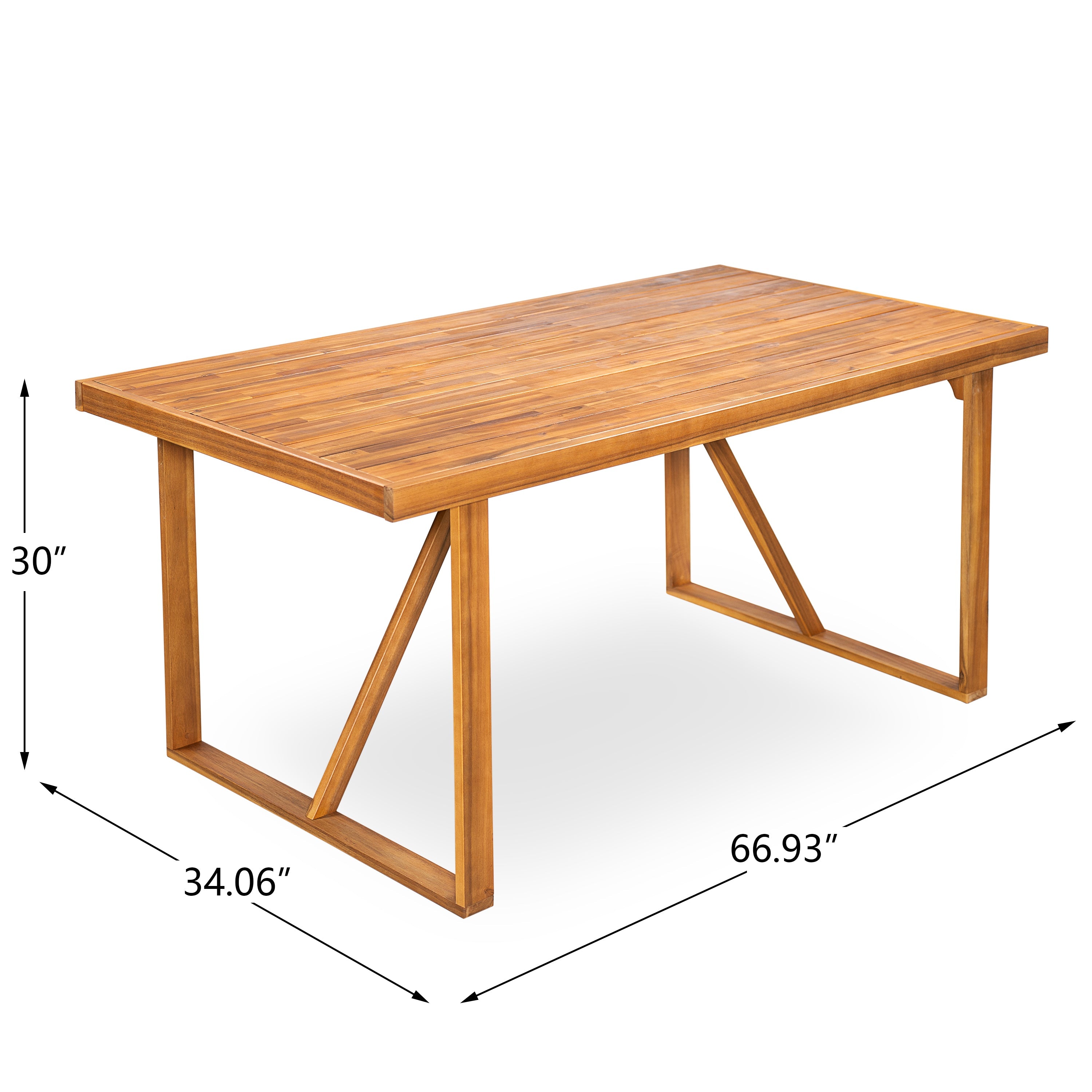 Outdoor Dining Set Acacia Wood Garden - Teak