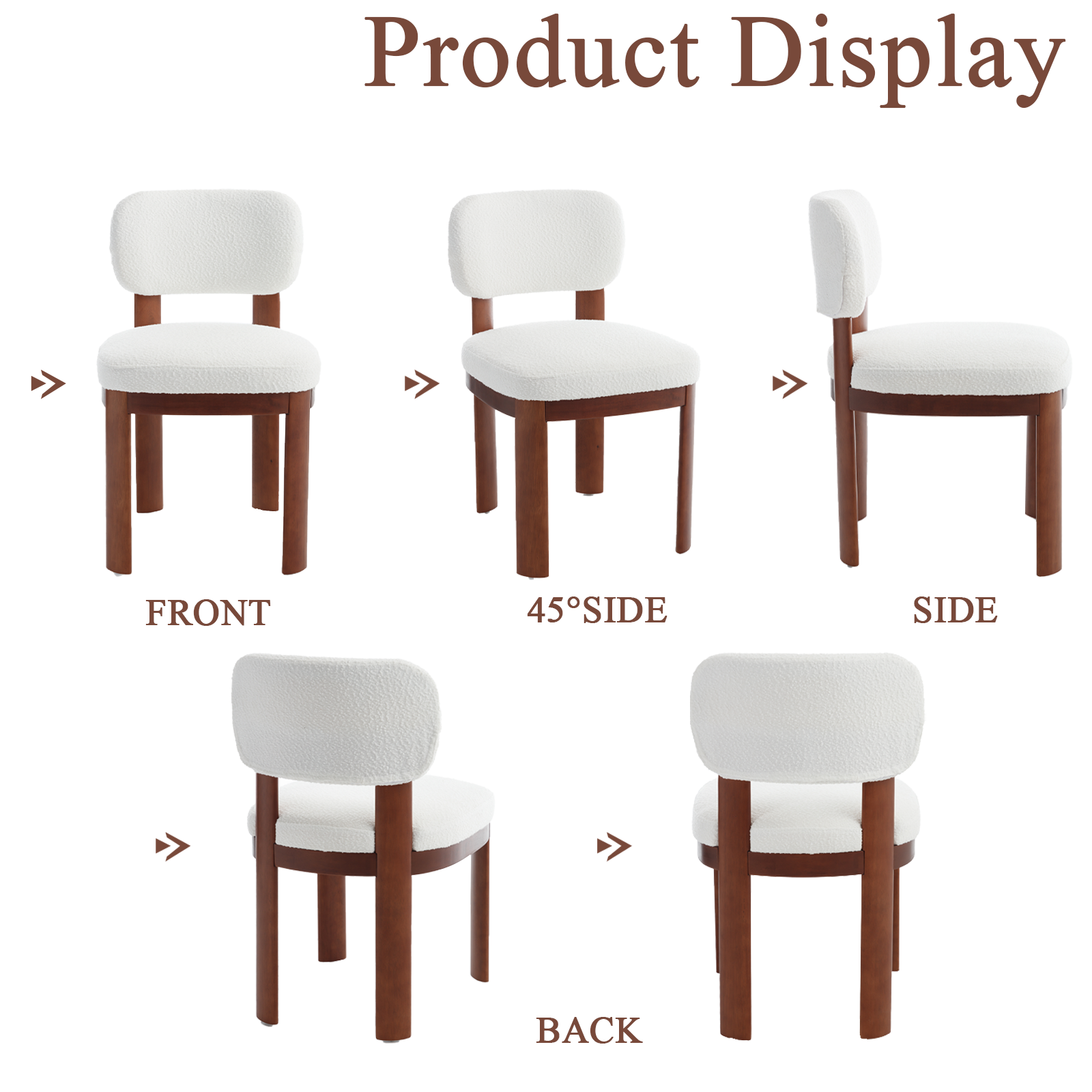 Dothan Modern Farmhouse Dining Chairs with Natural Solid Wood Legs - Set of 2