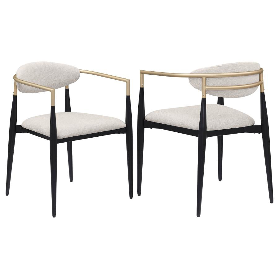 Alexis Fabric Upholstered Dining Arm Chair  (Set of 2)