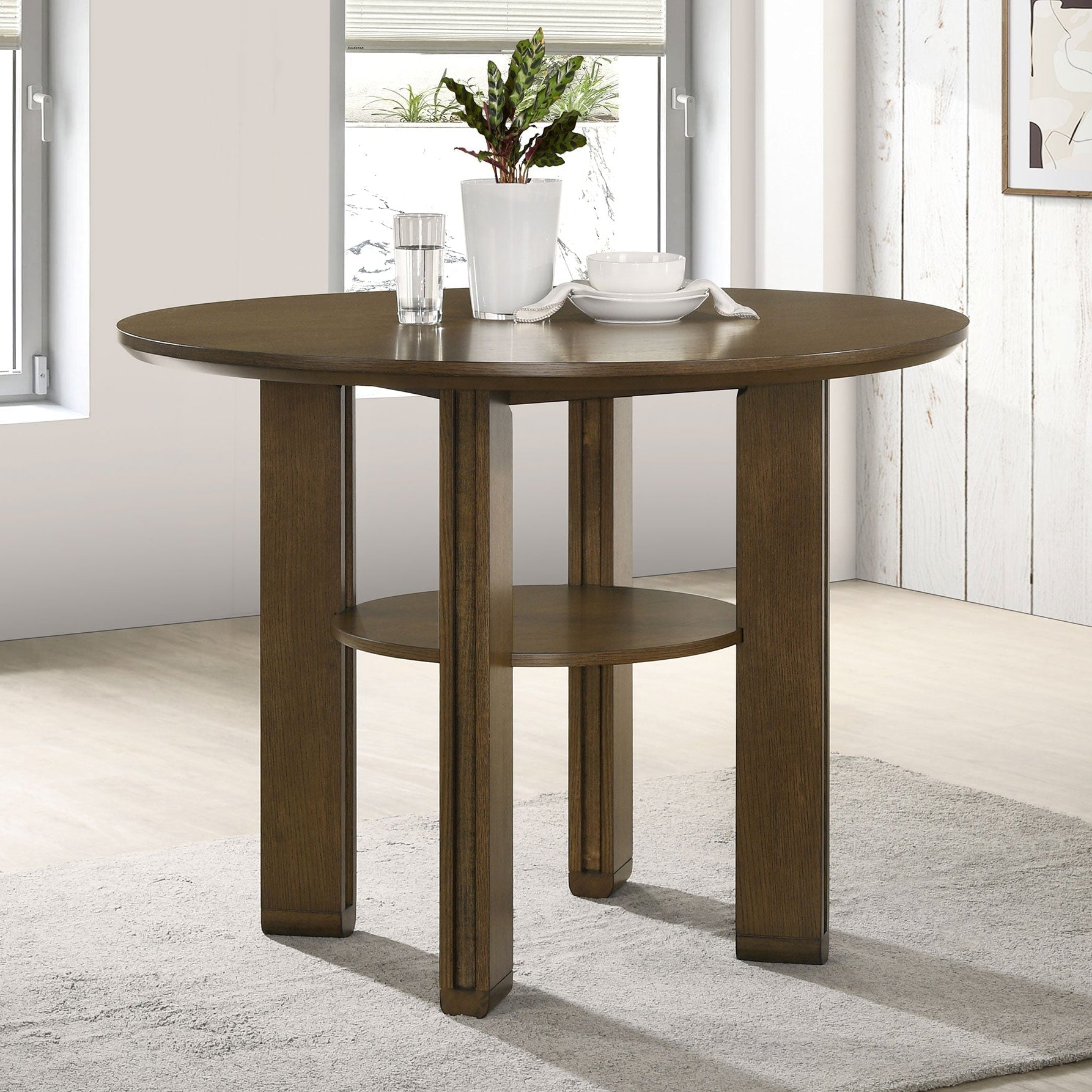Ottowa 47-inch Round Dining Table Brown