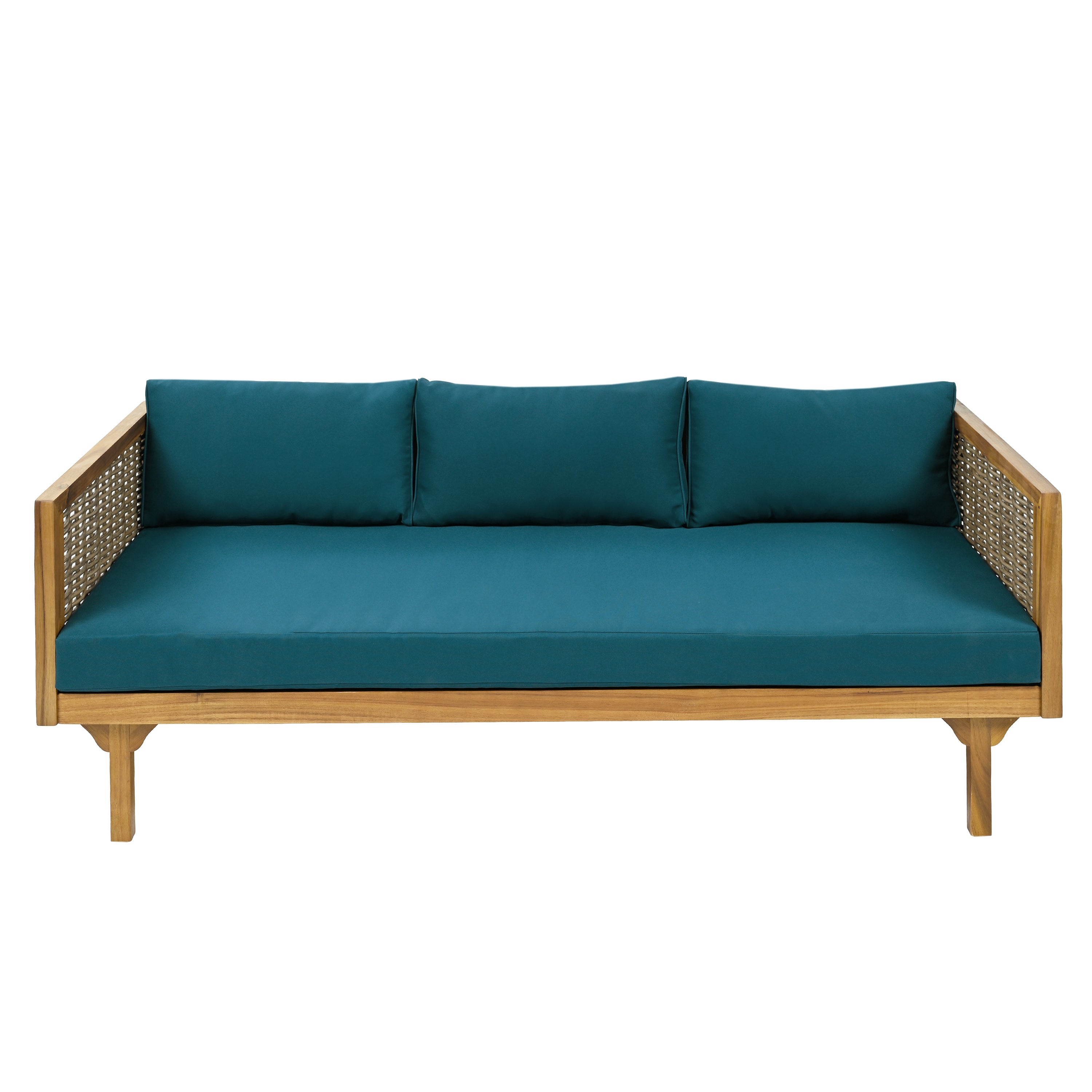 Outdoor Sectional Set Rattan Frame Deck