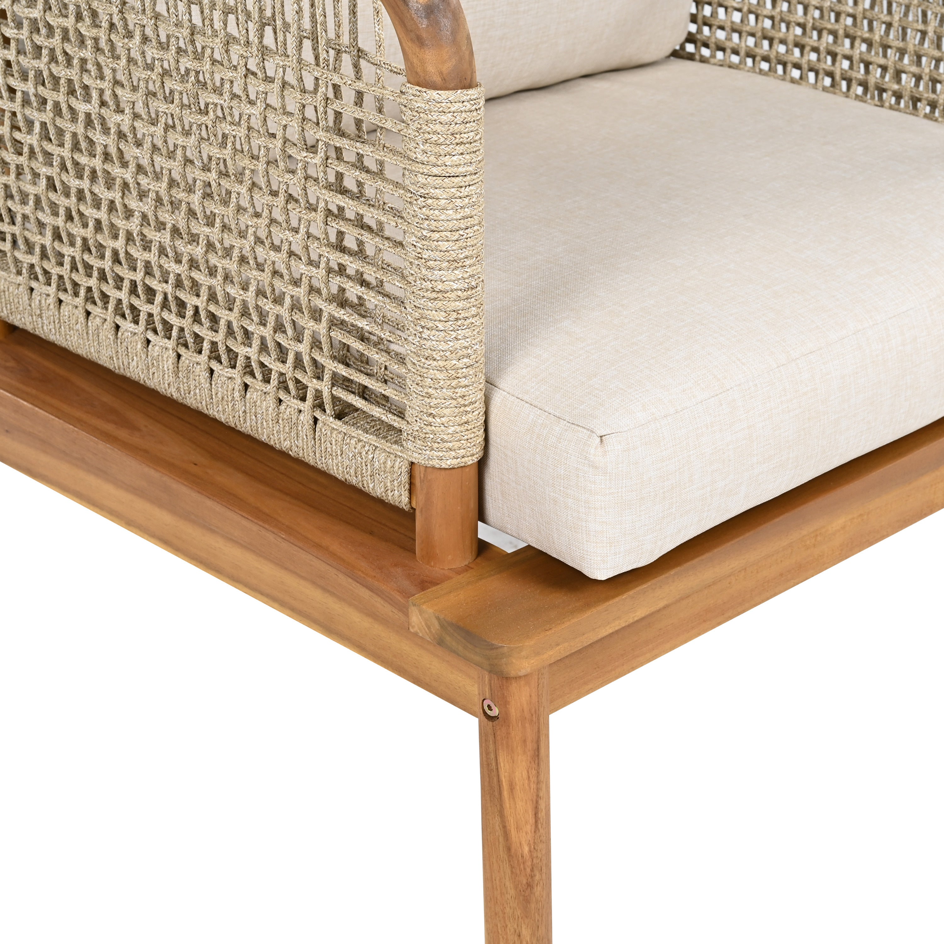 Outdoor Sofa Set Rope Detail
