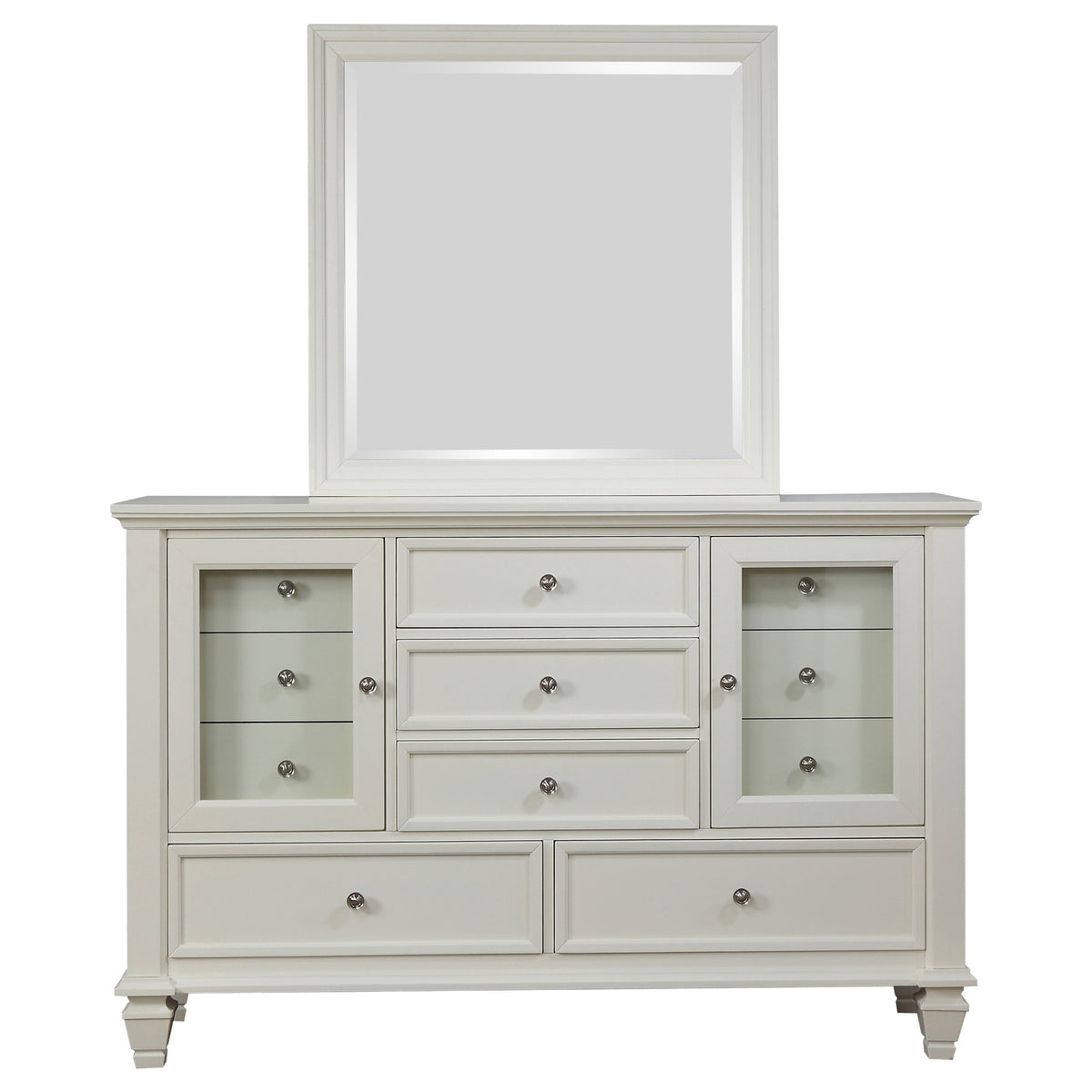 Sandy Beach Dresser with Mirrors