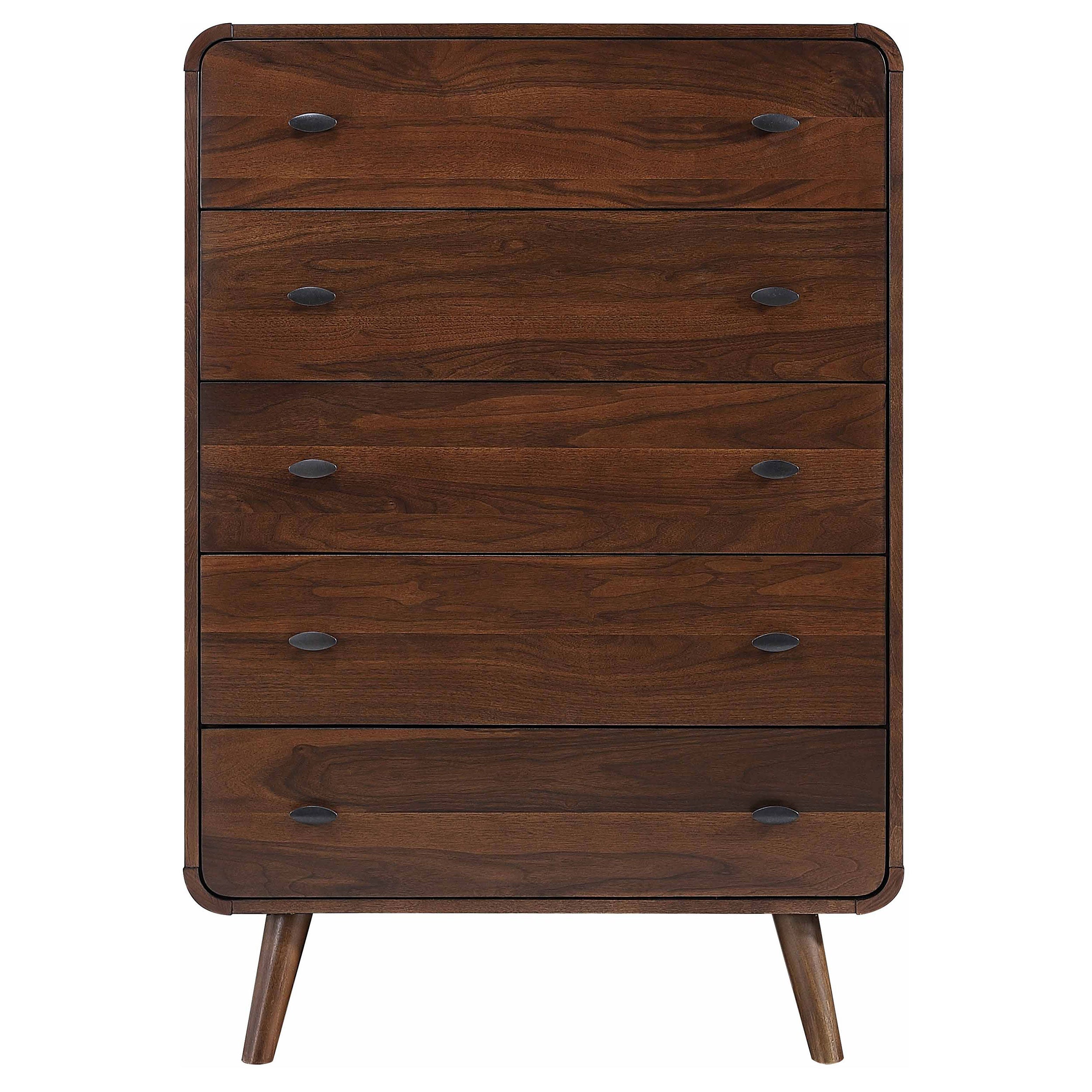 Robyn 5-drawer Dark Walnut Bedroom Chest of Drawers