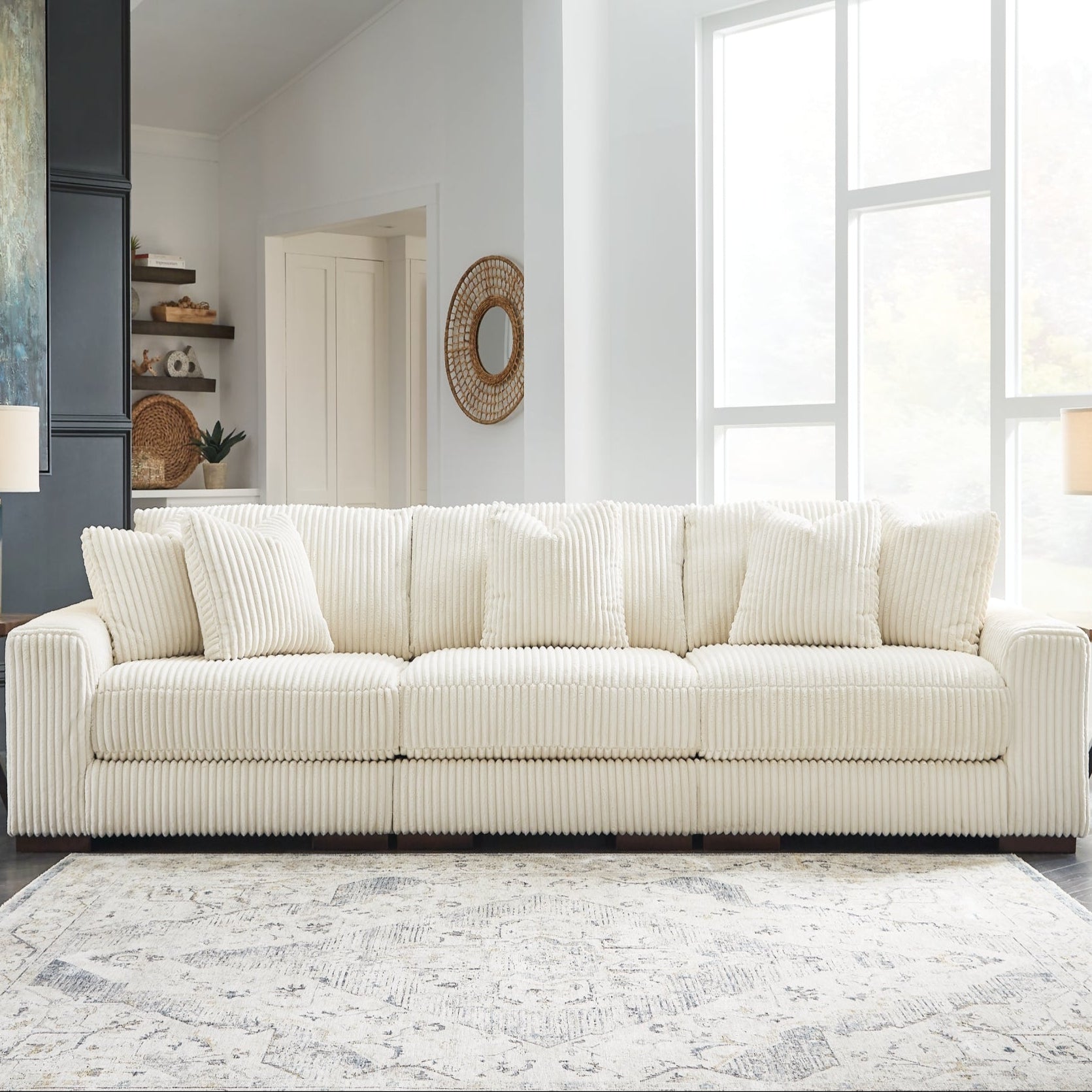 Lindyn 3-Piece Modular Modern Sofa - Ivory