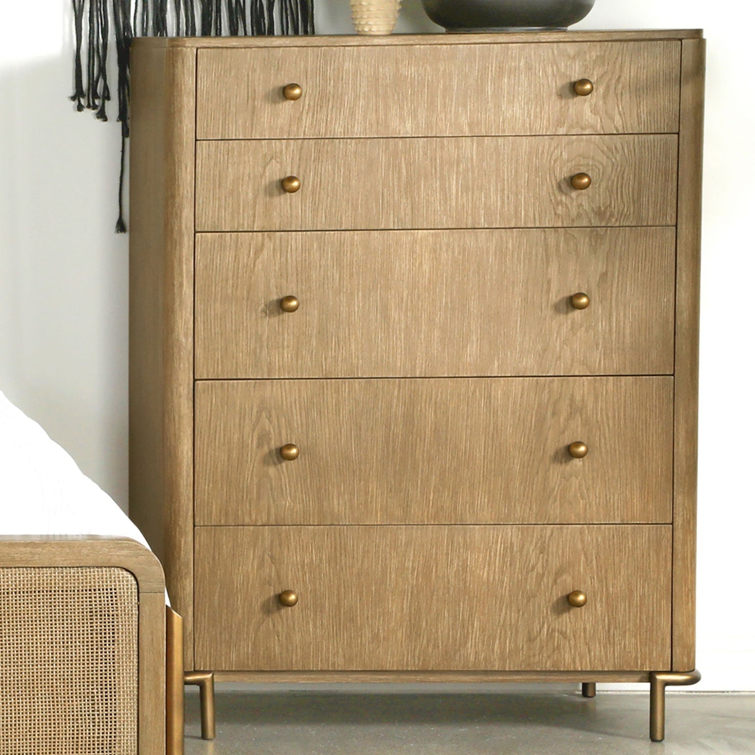 Arini 5-drawer Sand Bedroom Chest
