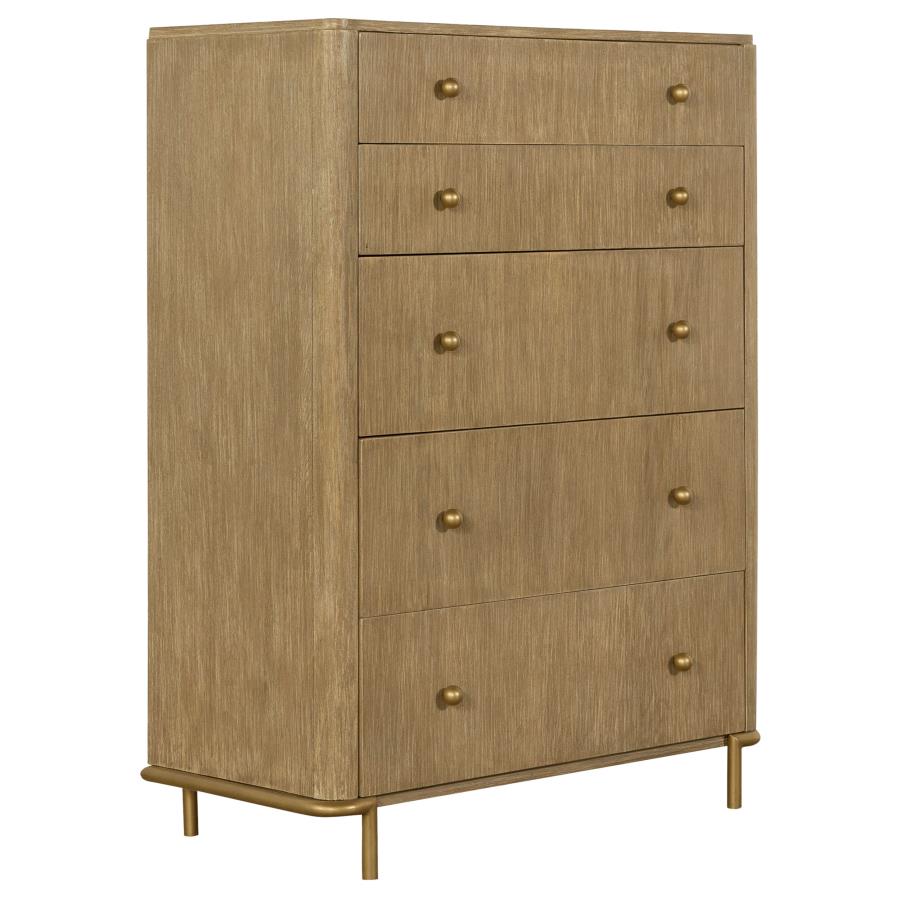 Arini 5-drawer Sand Bedroom Chest