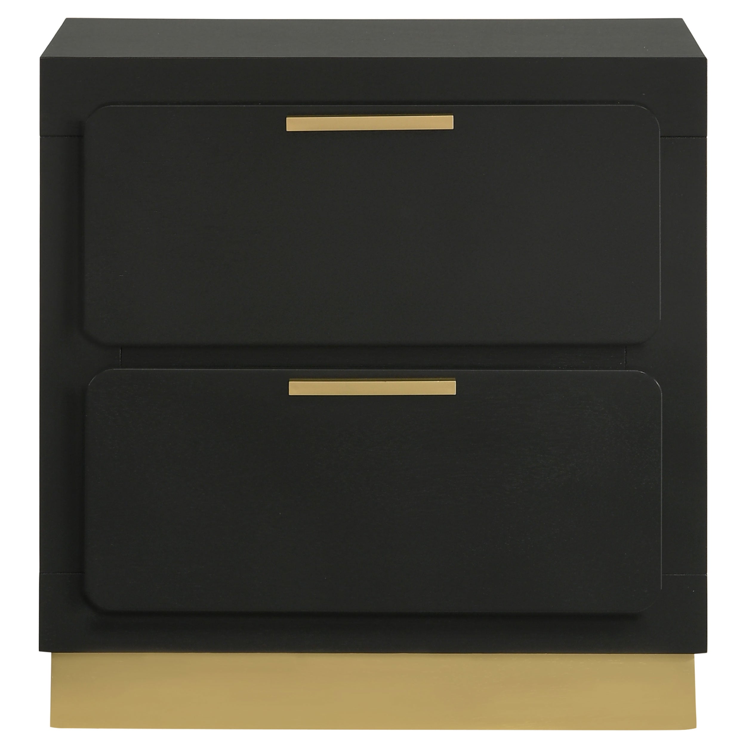 Caraway 2-drawer Nightstand - Black