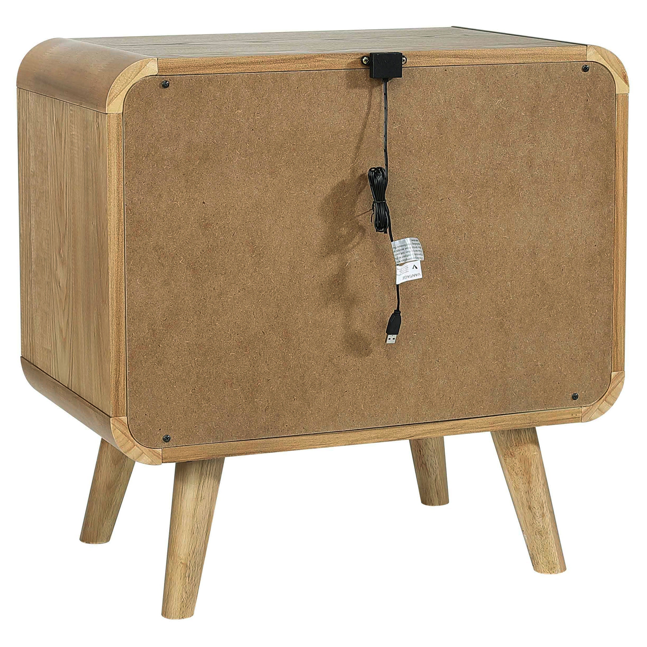 Robyn 2-drawer Light Ash Nightstand Bedside Table