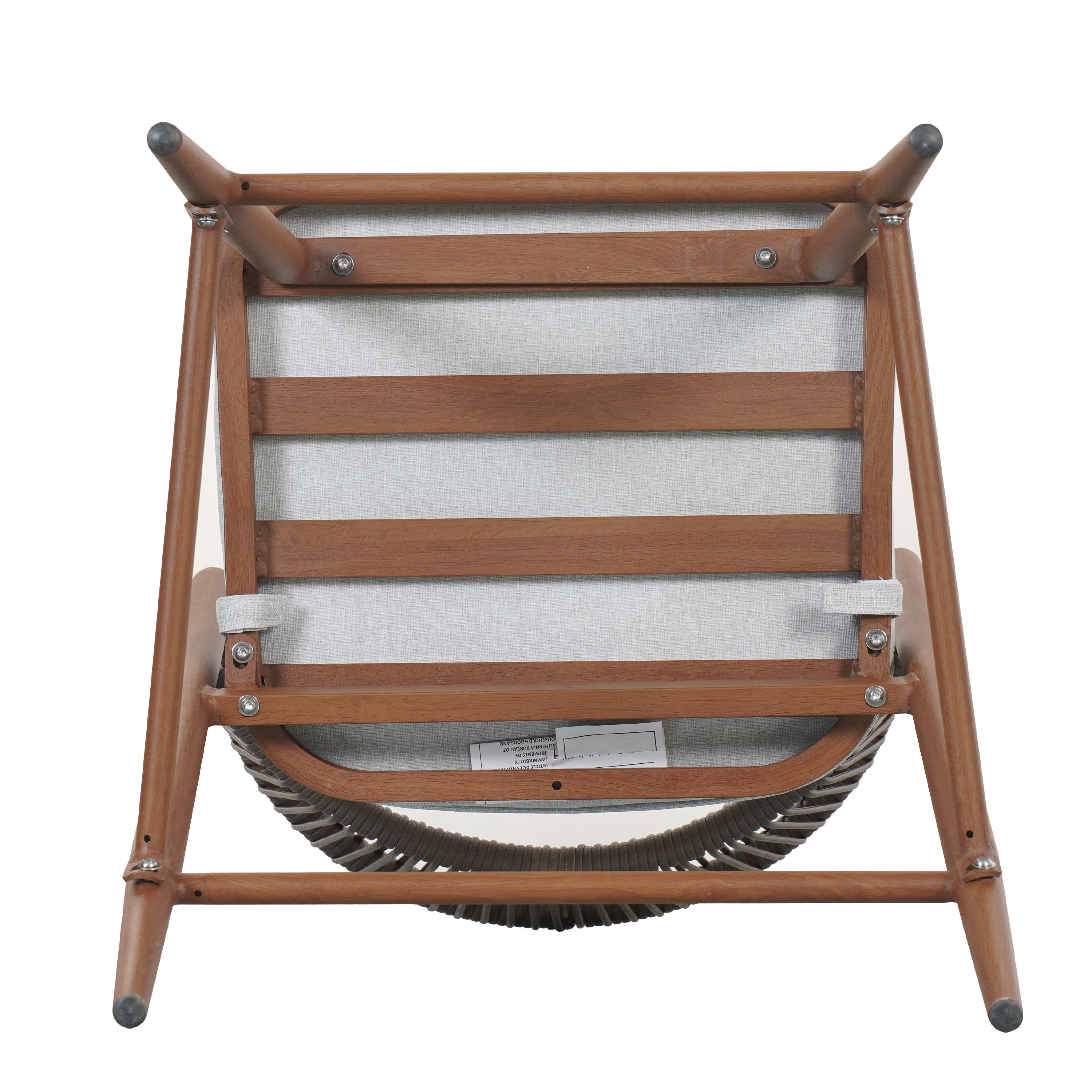 Outdoor Counter Stool Set Water-Resistant Cushions - Teak