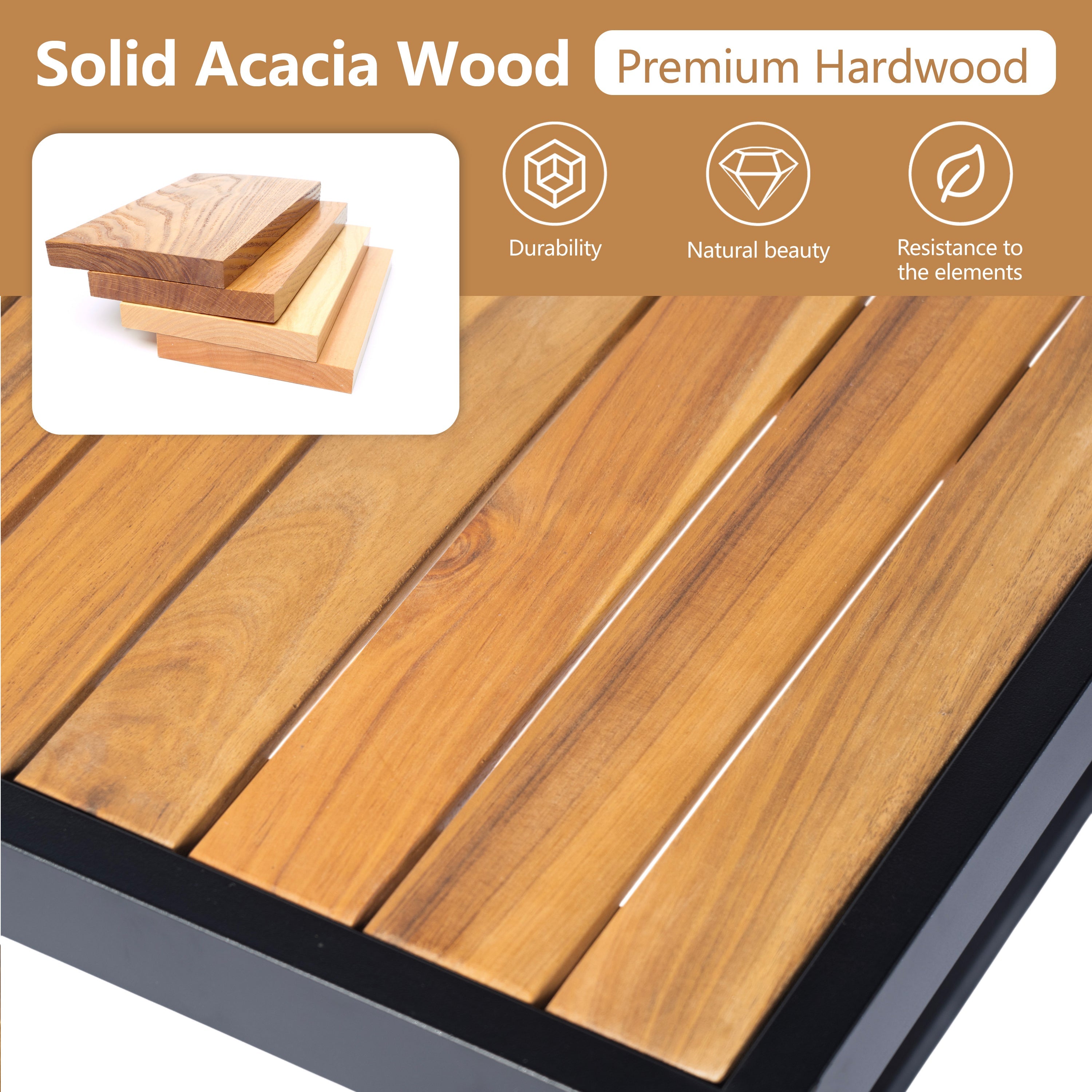 Outdoor Sofa Set Acacia Wood