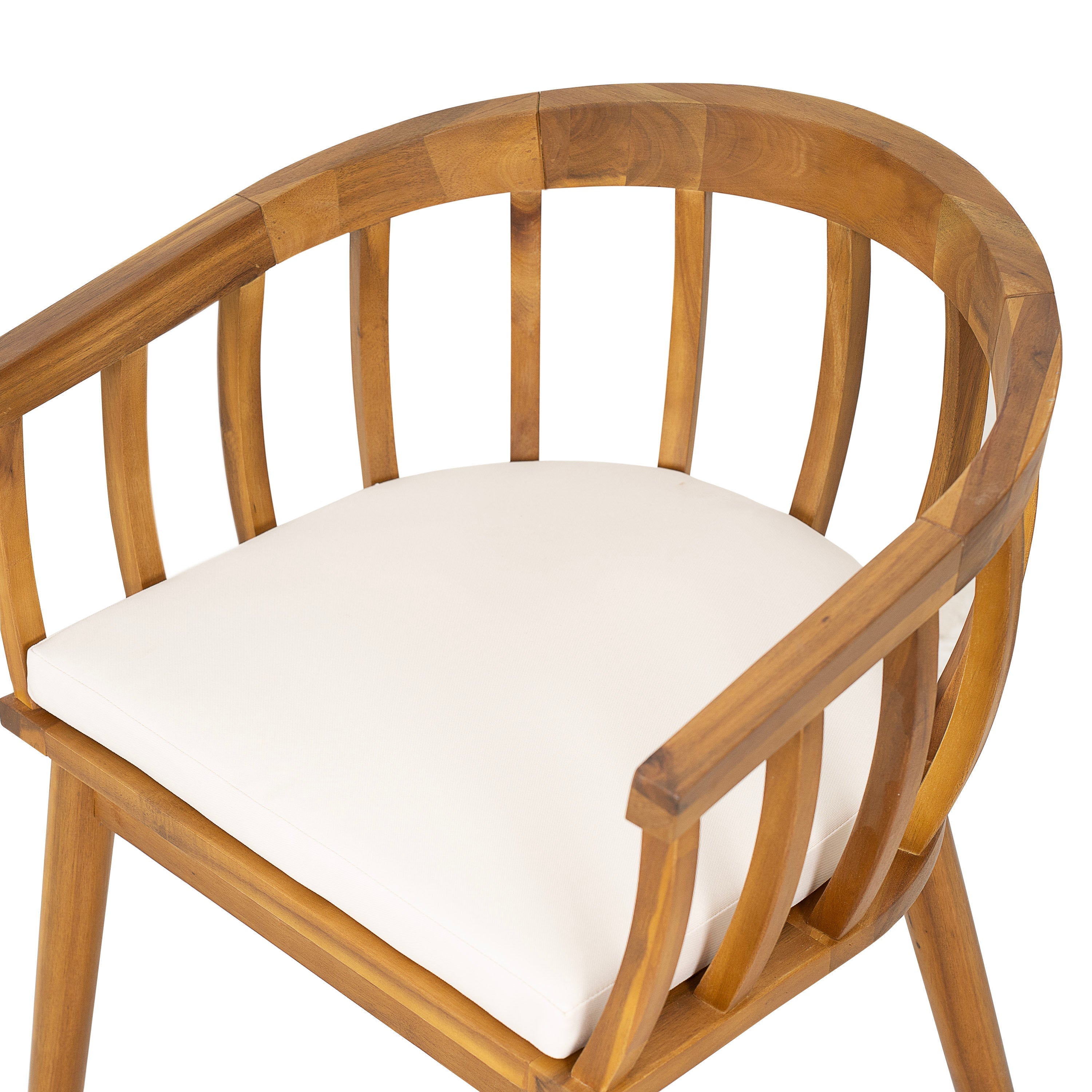 Klismos Outdoor Dining Chair Set Outdoor Seating - Beige
