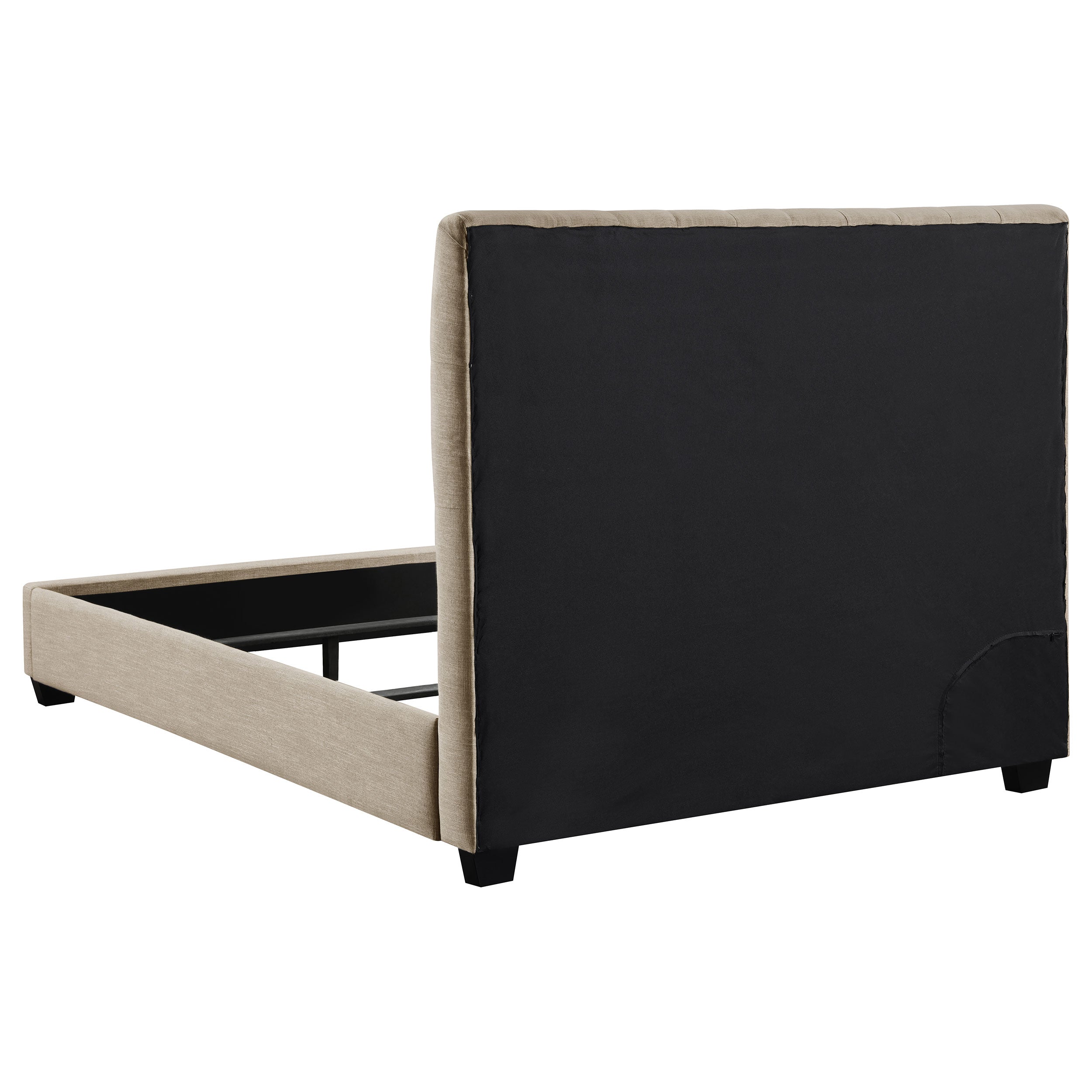 Chloe Upholstered Full Panel Bed Oatmeal