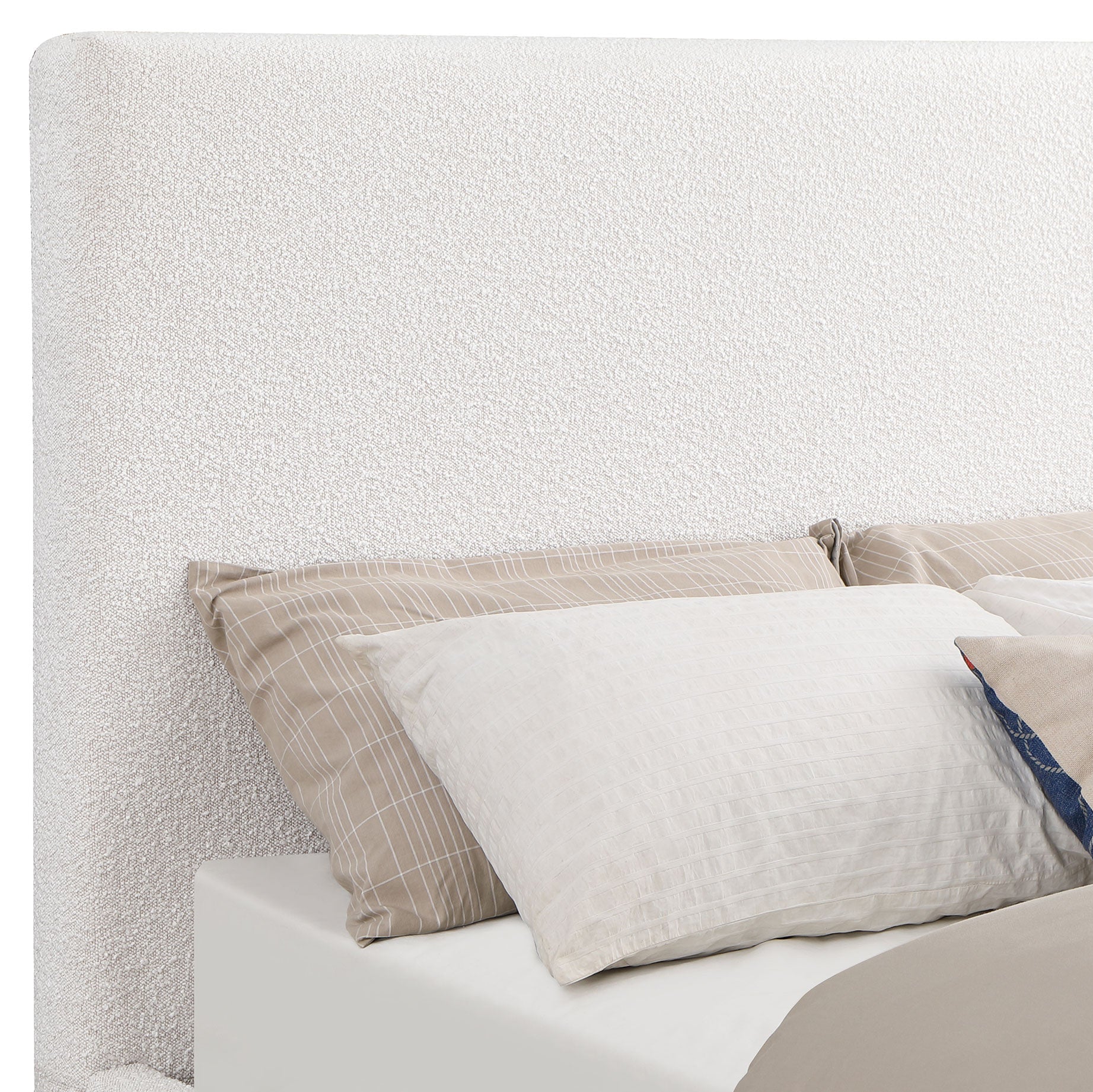 Knox Upholstered Panel Bed Cream