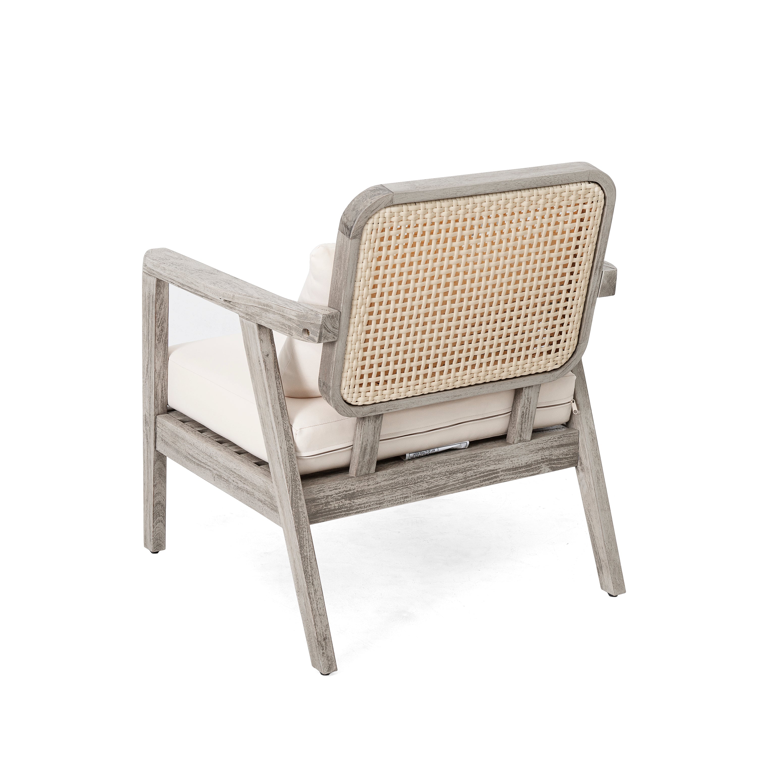 Outdoor Club Chair Cushioned Seating - Light Gray