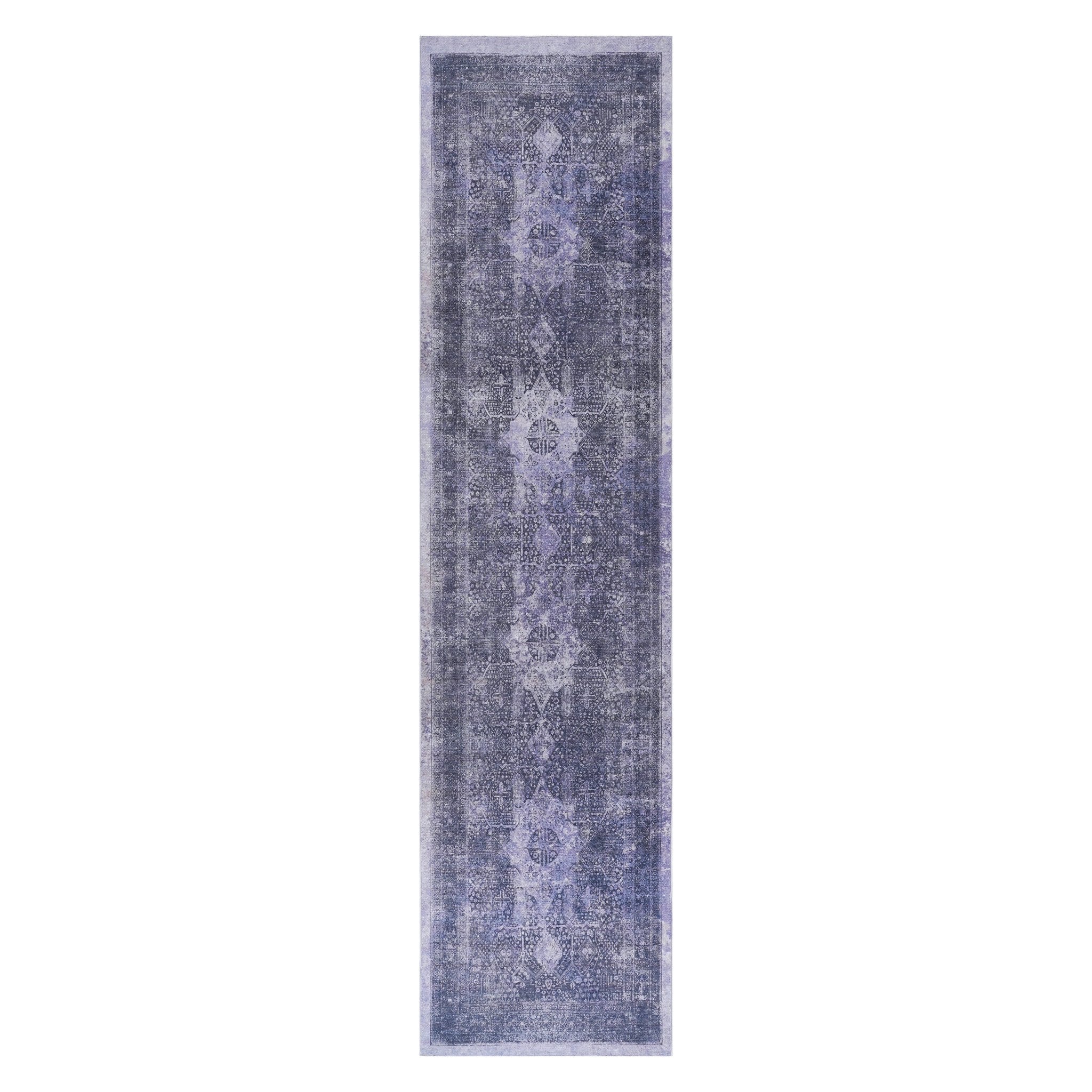 Bovi 2'6'' x 10' Anthracite/ Machine Washable Low-Pile, Non-Slip, Non-Shedding, Foldable, Kid & Pet Friendly Area Rug