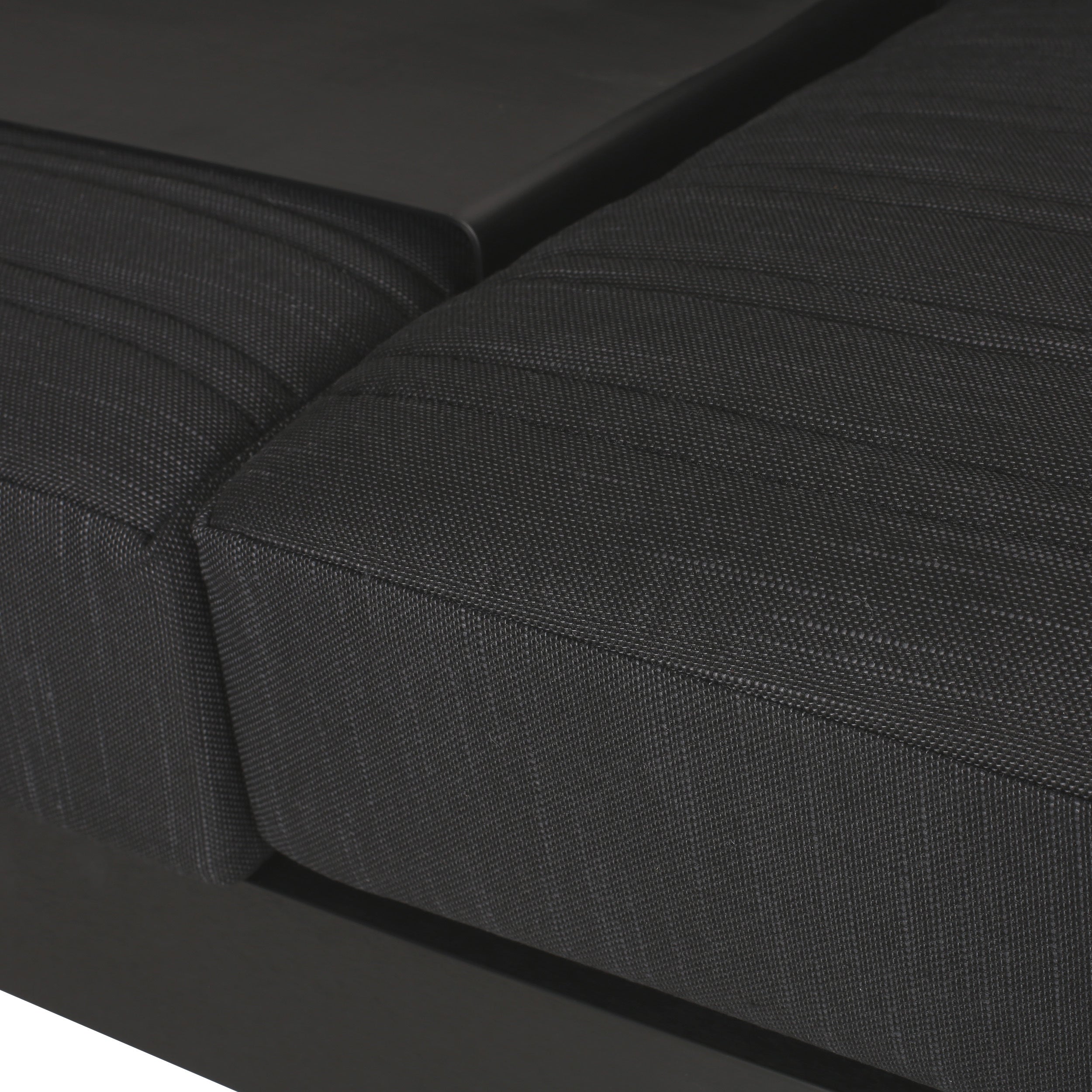 Giovanna Outdoor 3-Seater Sofa Cushioned Seating - Black
