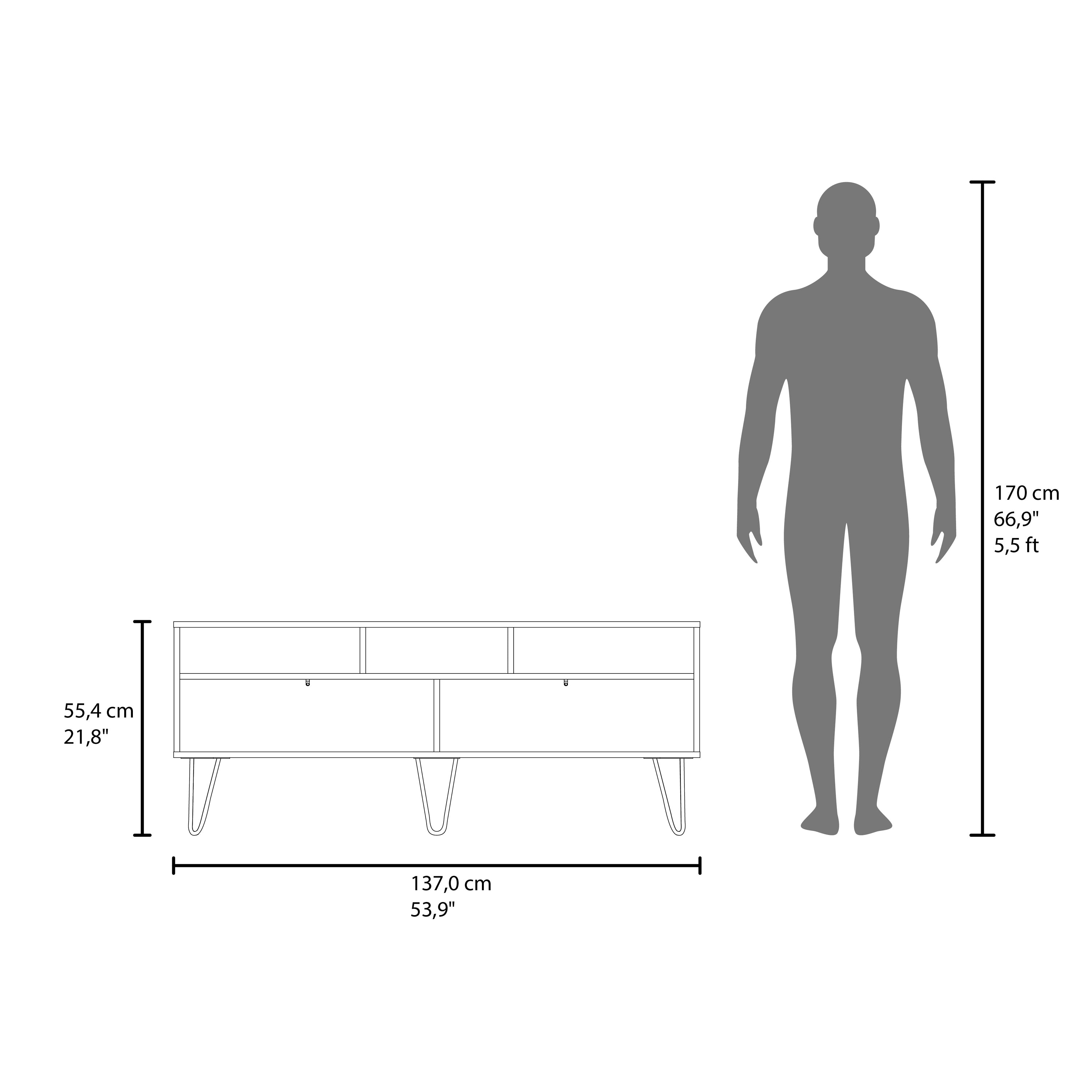 Derby Tv Stand with Pull Down Doors and Three Shelves