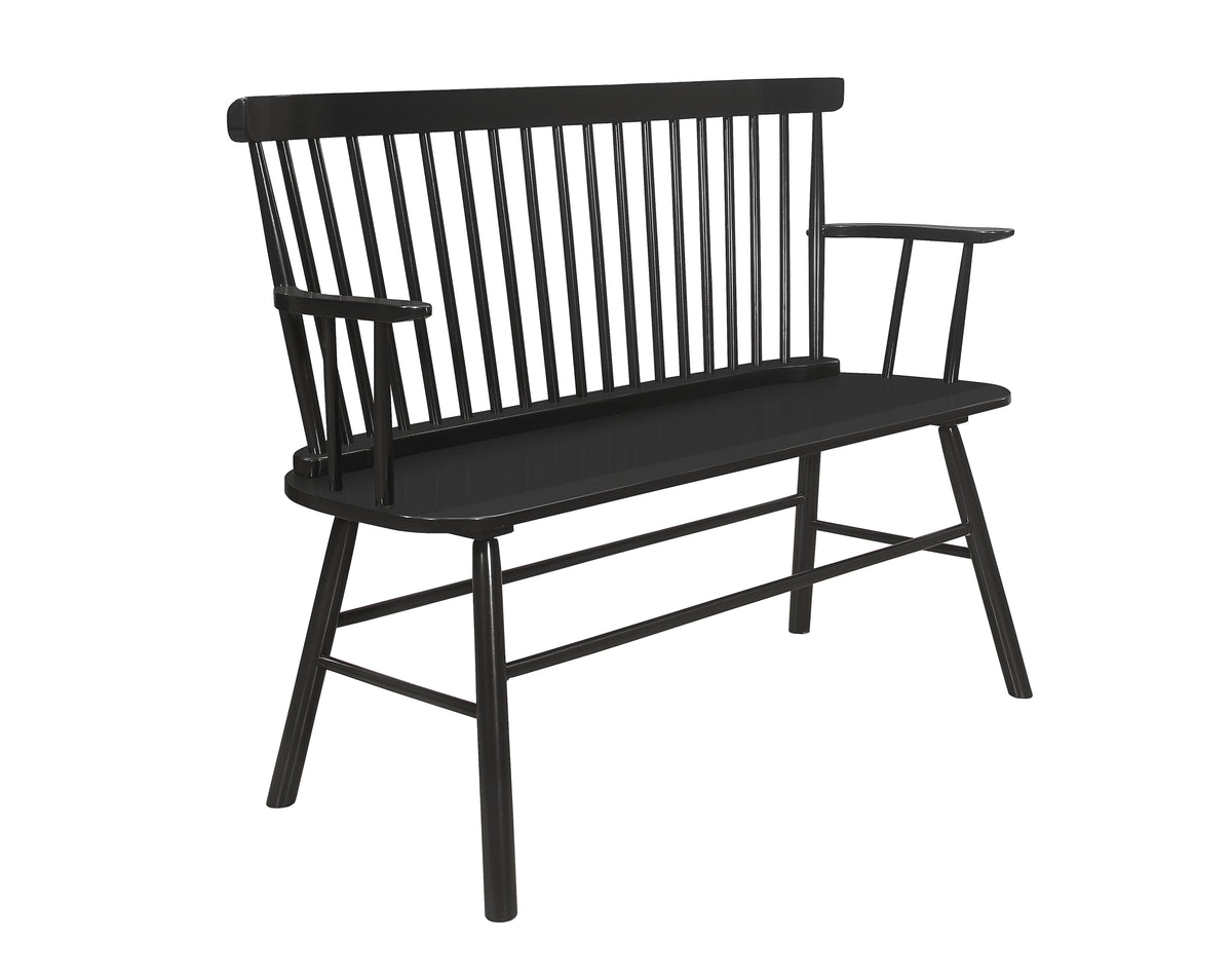 Jerimiah Spindleback Bench Black