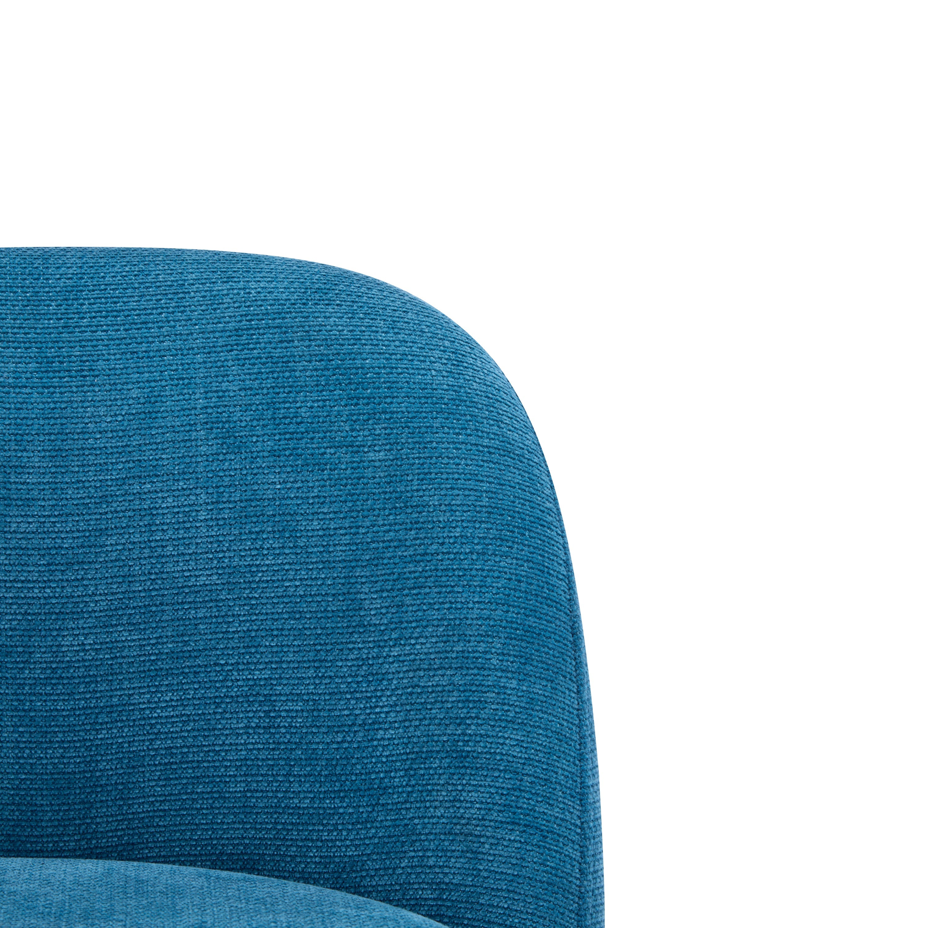 Rio Claro Indoor Metal Upholstered Barstool with Gold Finished Frame and Blue Upholstery, Set of 2