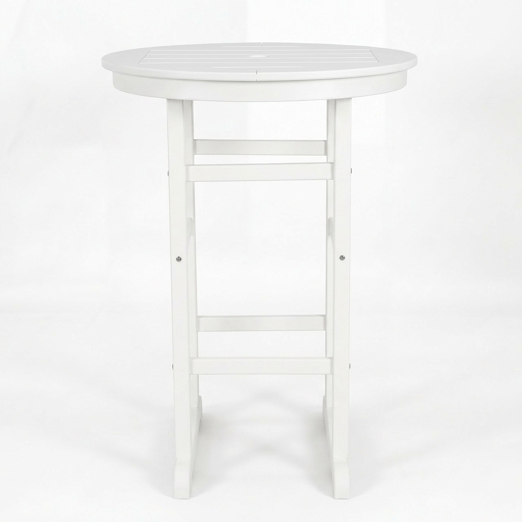 Hdpe Outdoor Bistro Set HDPE Frame - White