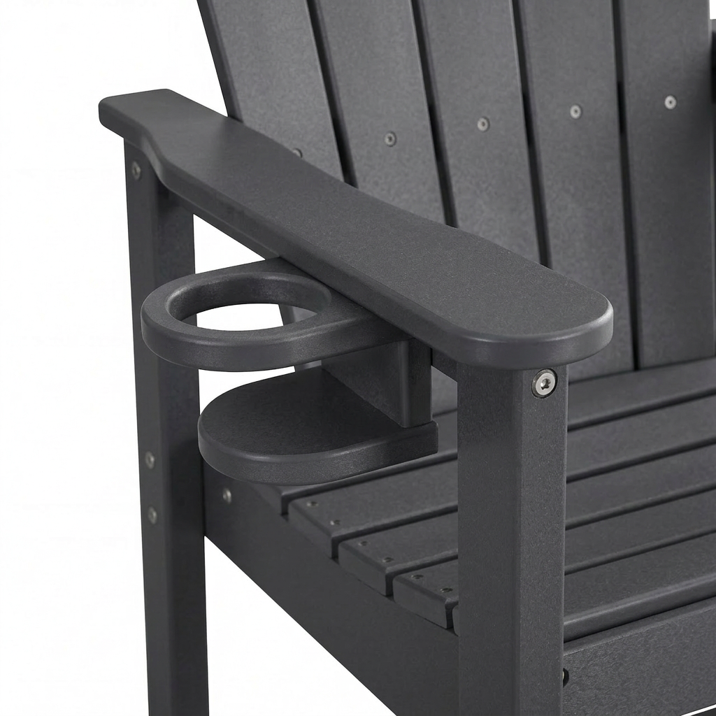 Hdpe Outdoor Bistro Set HDPE Frame - Gray