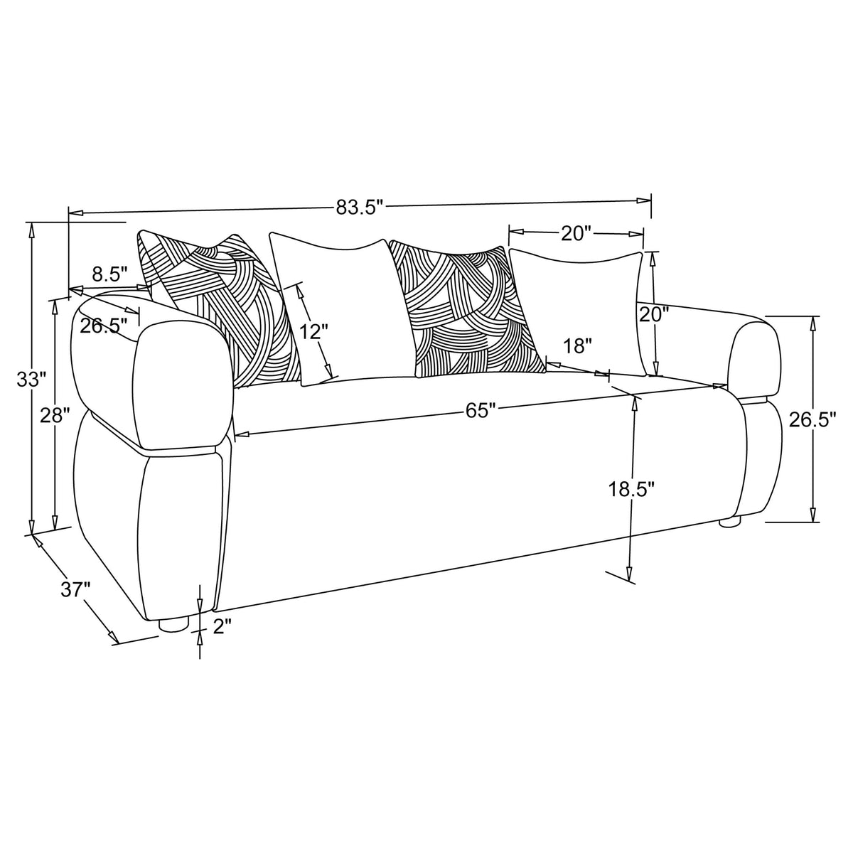 Jeanette Stationary Sofa Sets
