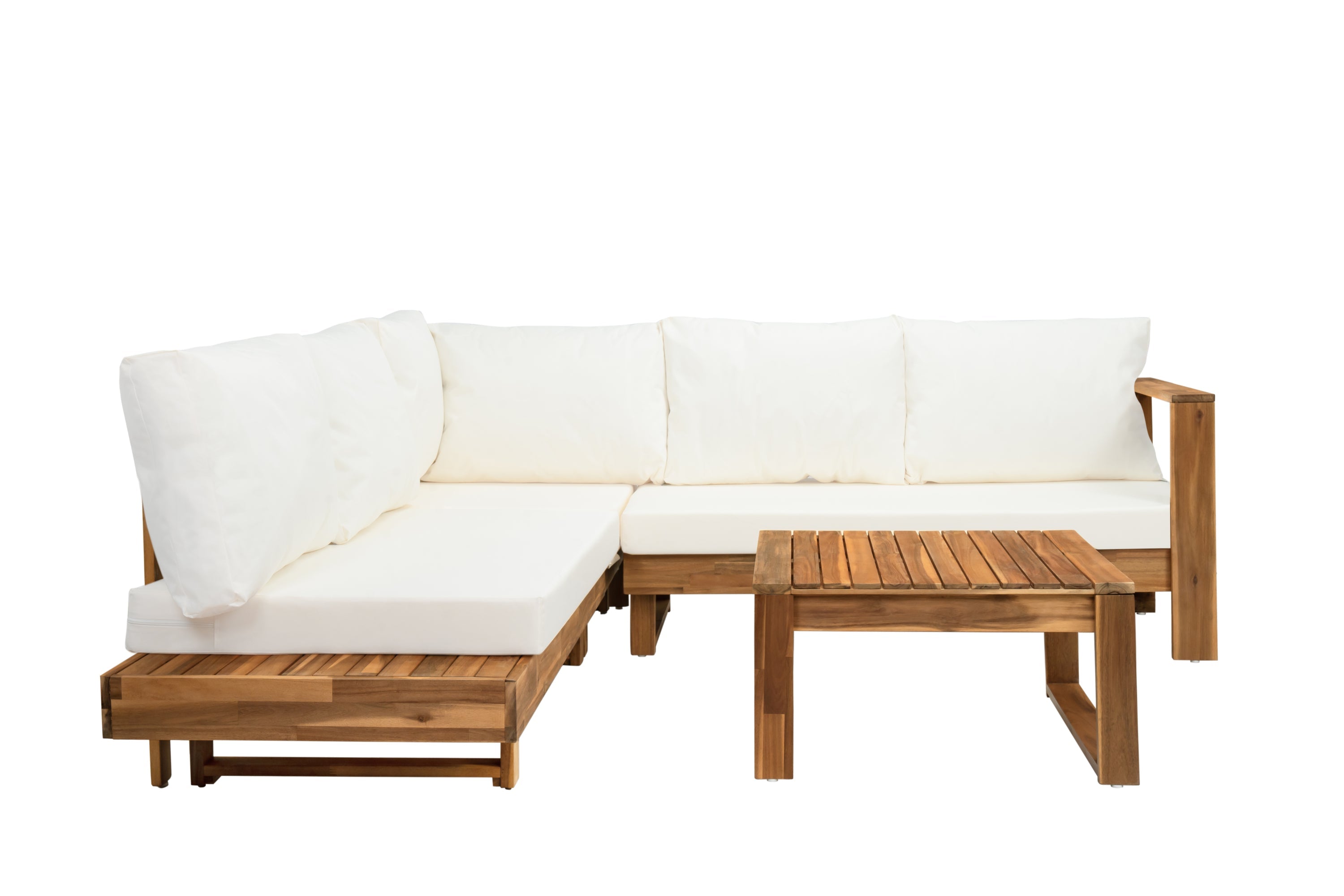 Outdoor Sectional Set Acacia Wood