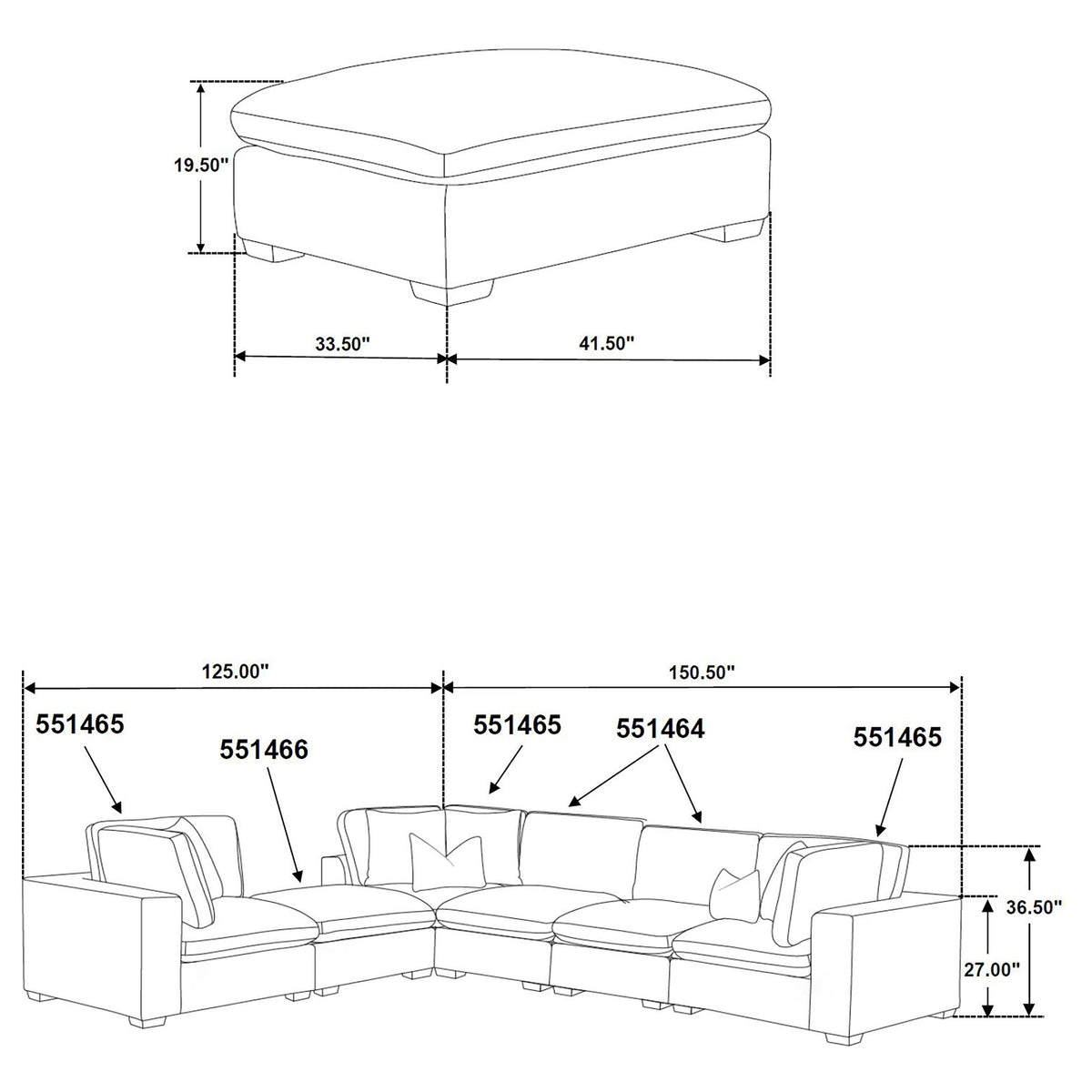 Lakeview Ottomans