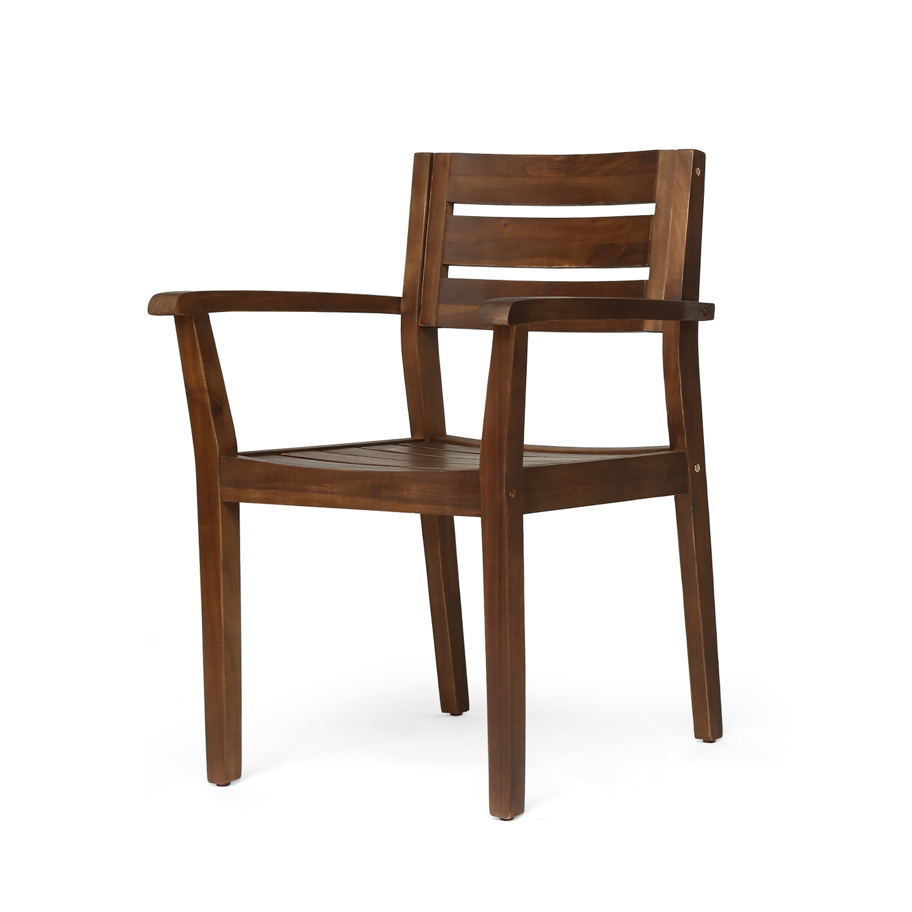 Stamford Outdoor Dining Chair Set Acacia Wood - Dark Brown