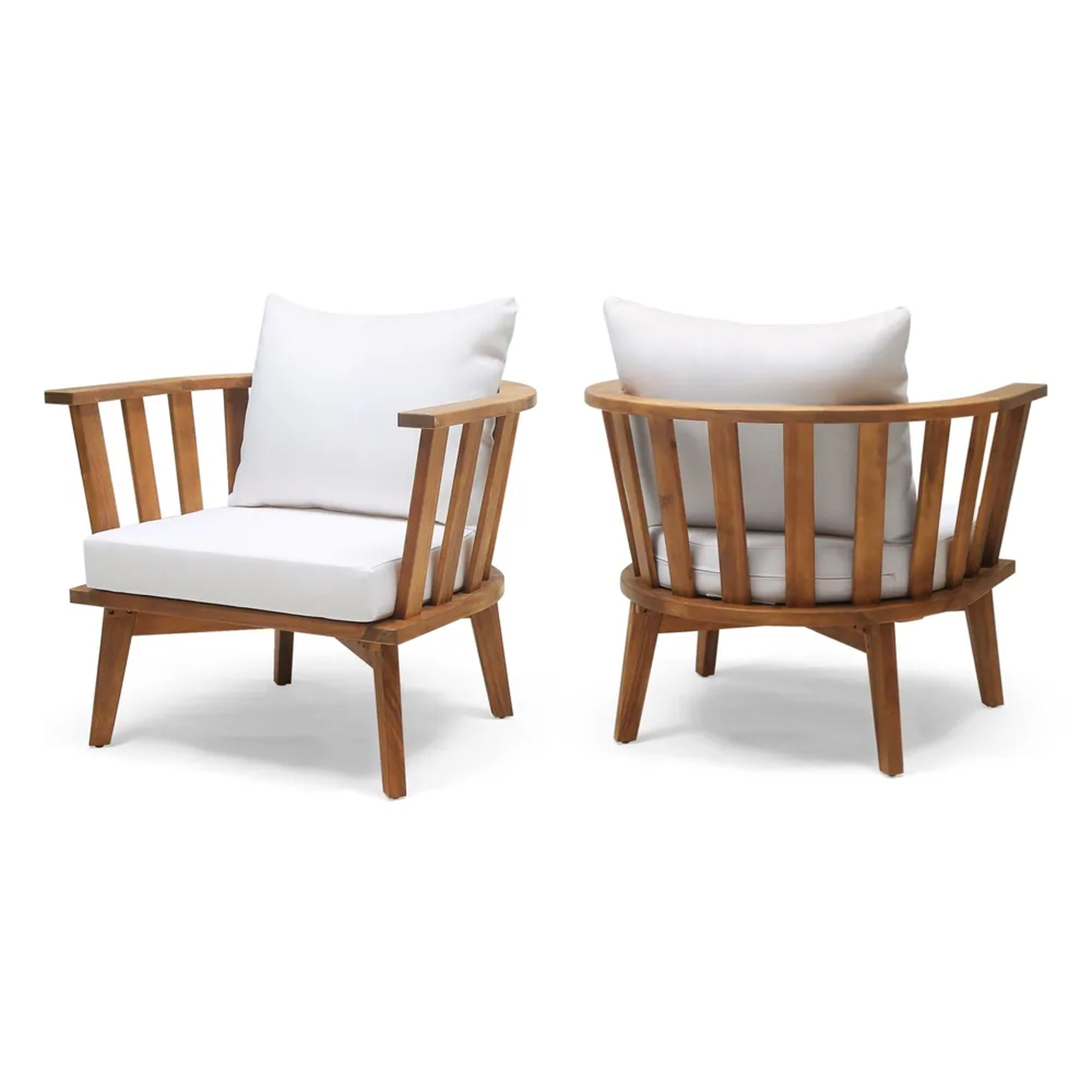 Outdoor Club Chair Cushioned Seating - Teak